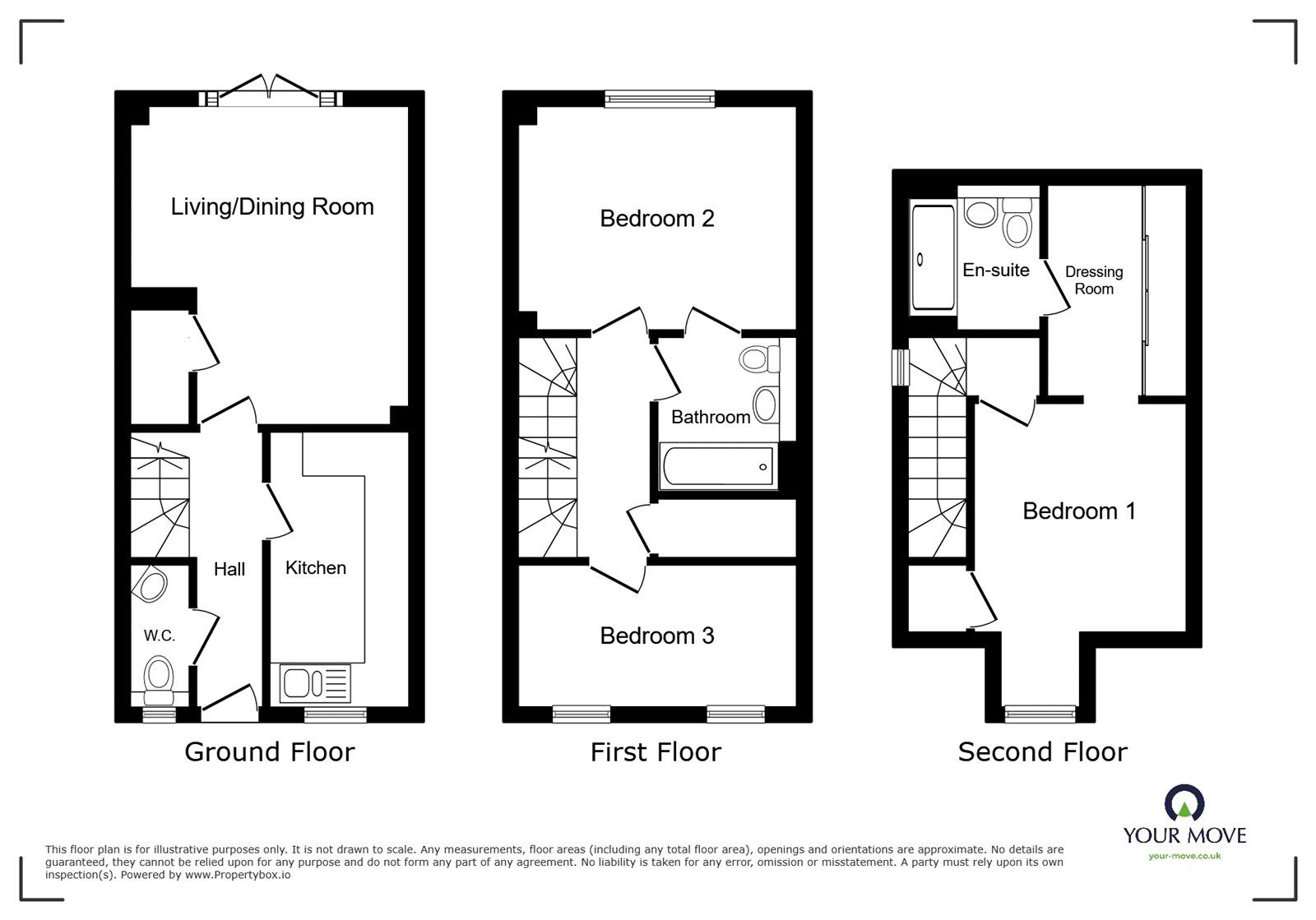 Floorplan of 3 bedroom Semi Detached House for sale, Hawarden Way, Meir, Staffordshire, ST3