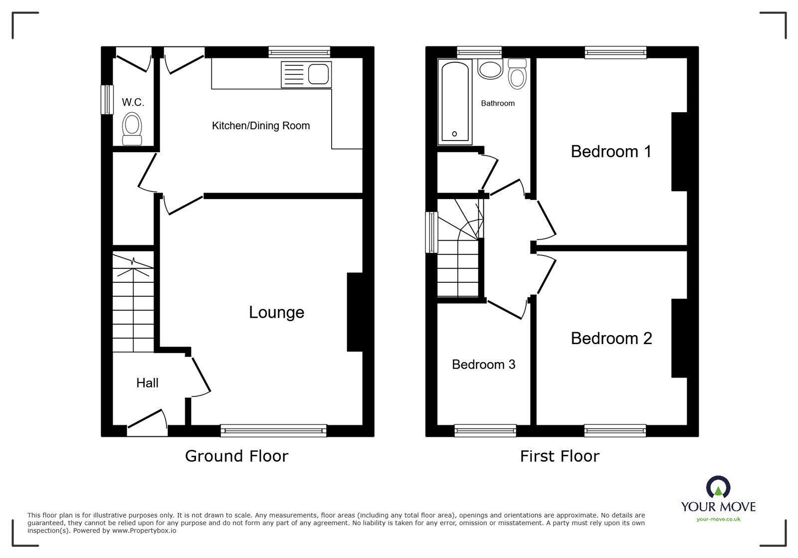 Floorplan of 3 bedroom Semi Detached House for sale, Queensmead Road, Meir, Staffordshire, ST3