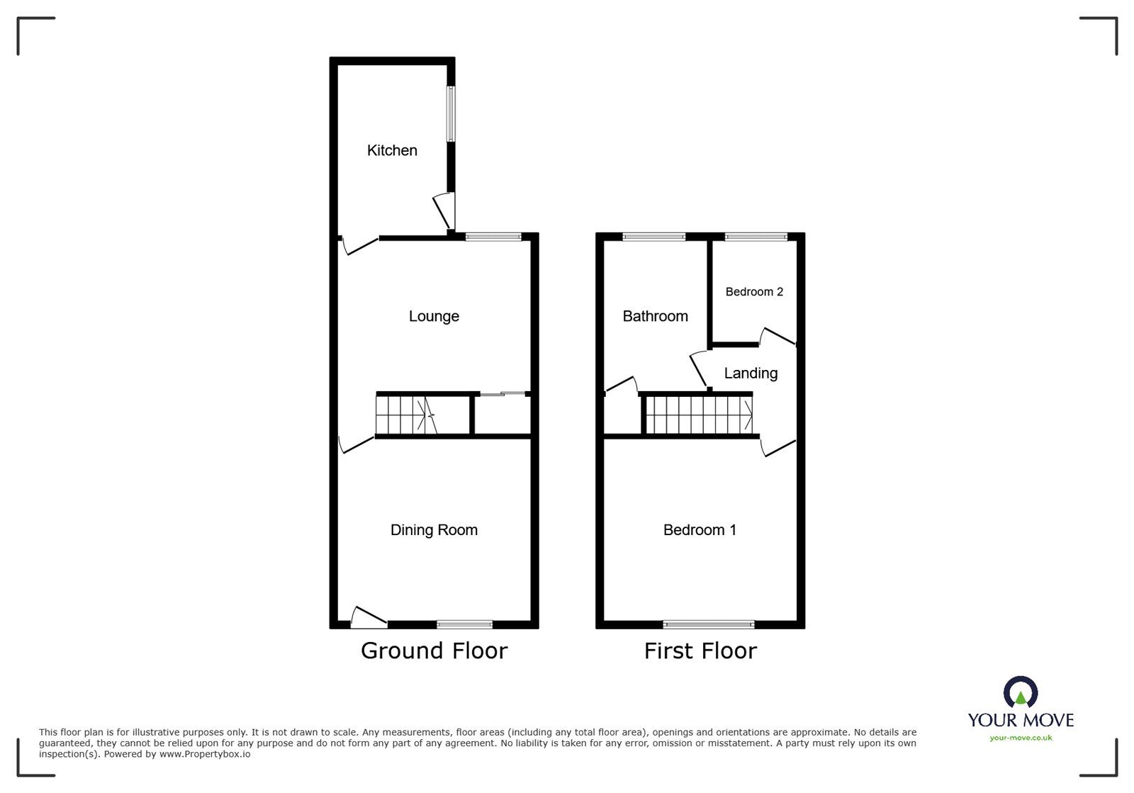 Floorplan of 2 bedroom Mid Terrace House to rent, Nursery Street, Stoke-on-Trent, Staffordshire, ST4