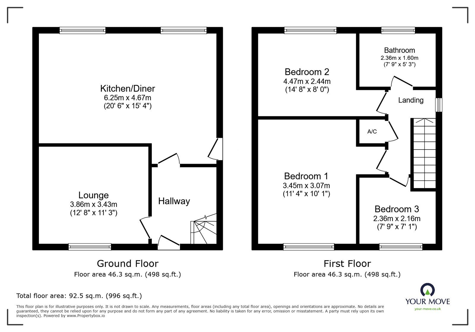 Floorplan of 3 bedroom Semi Detached House for sale, Aster Close, Weston Coyney, Staffordshire, ST3