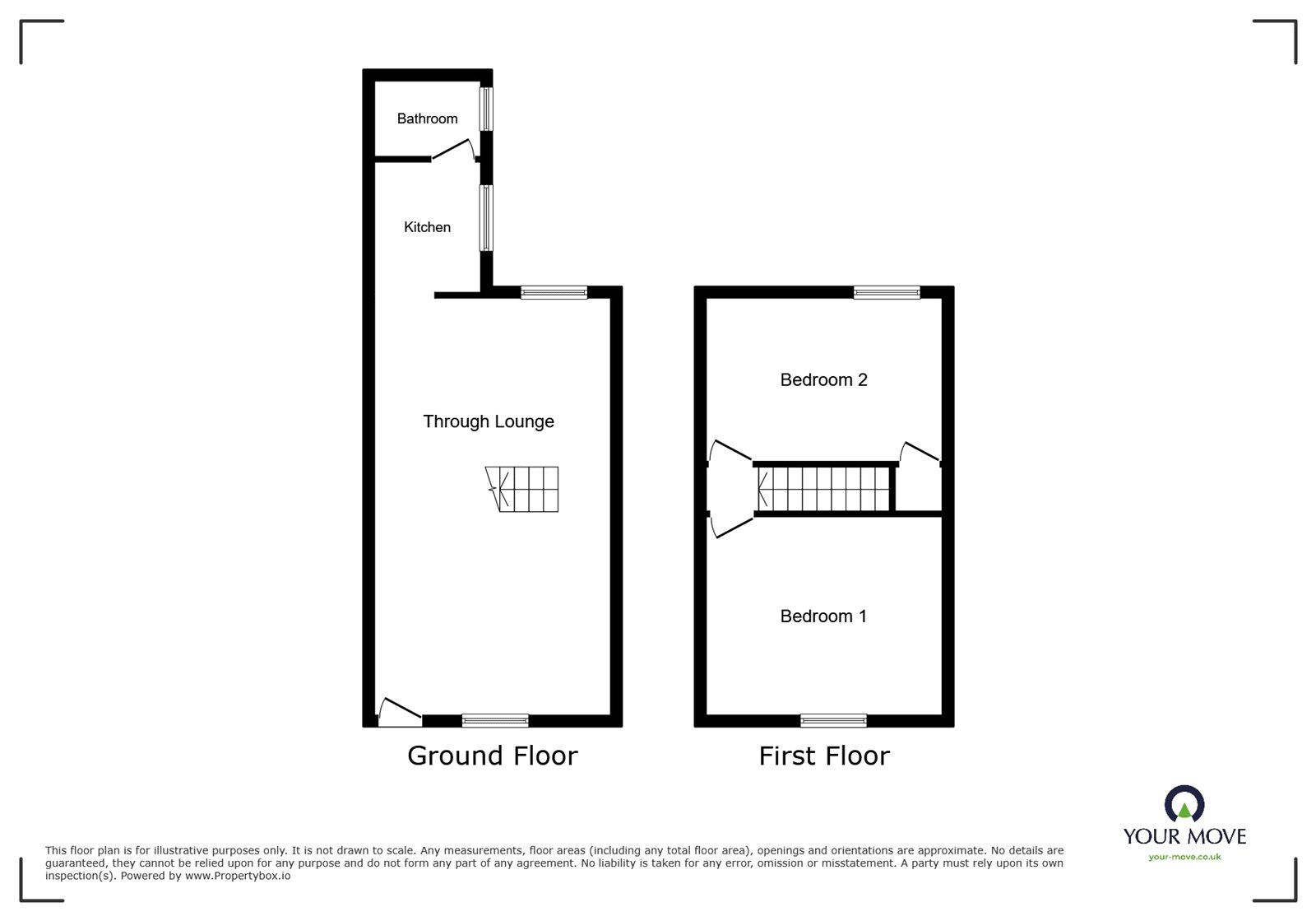 Floorplan of 2 bedroom Mid Terrace House for sale, Berdmore Street, Fenton, Staffordshire, ST4
