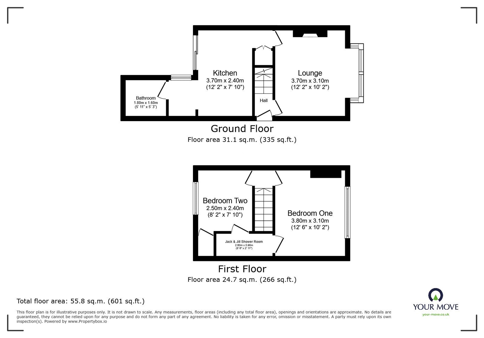 Floorplan of 2 bedroom Semi Detached House to rent, Longton Hall Road, Stoke-on-Trent, Staffordshire, ST3