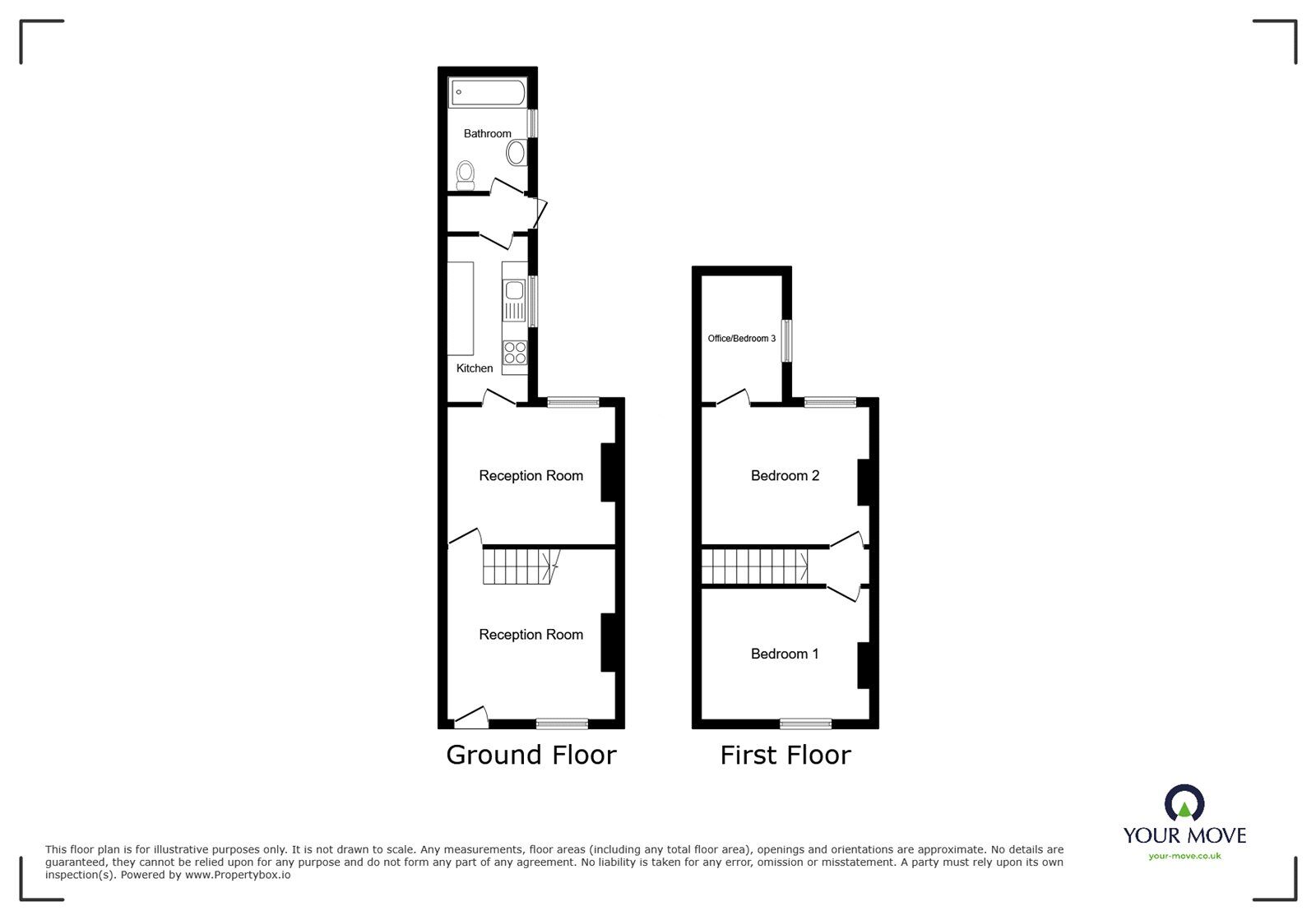 Floorplan of 2 bedroom Mid Terrace House to rent, Edensor Terrace, Stoke-on-Trent, Staffordshire, ST3