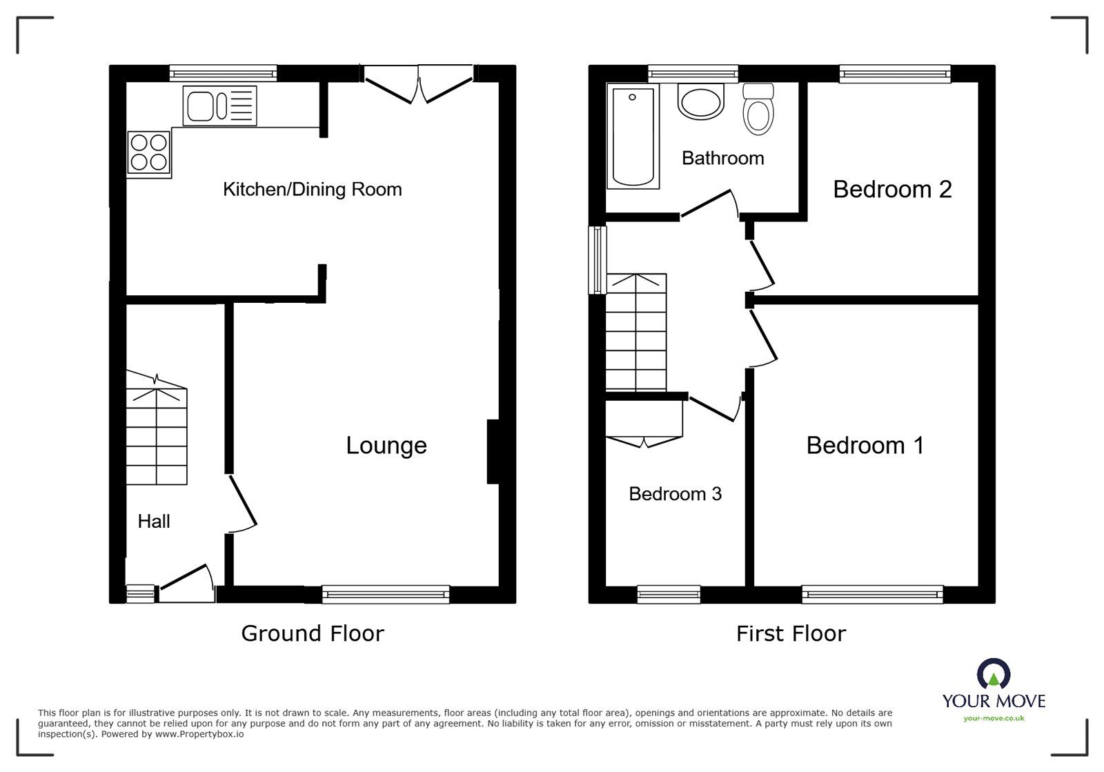 Floorplan of 3 bedroom Semi Detached House for sale, Forsyte Road, Longton, Staffordshire, ST3