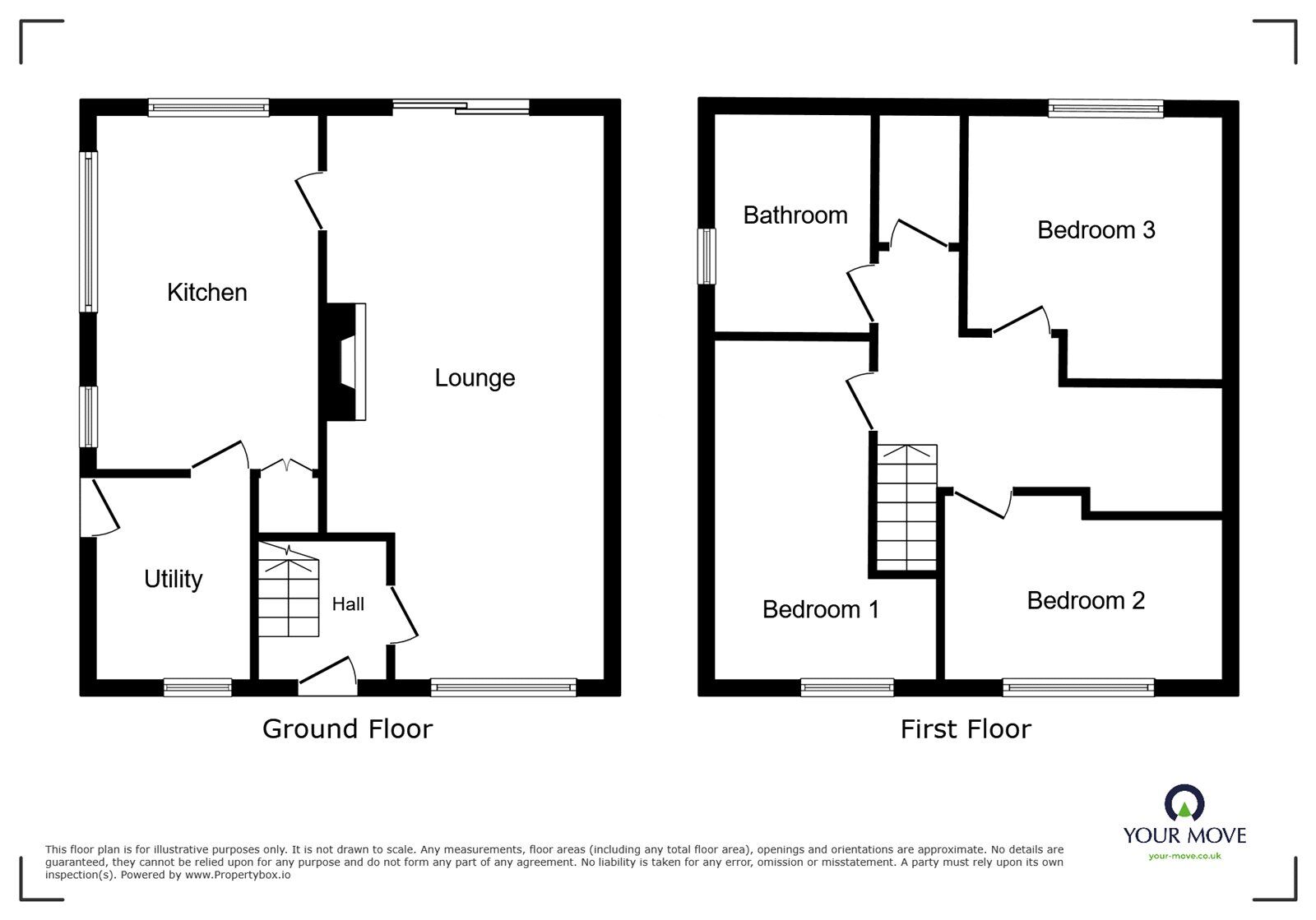Floorplan of 3 bedroom Semi Detached House for sale, Finstock Avenue, Blurton, Staffordshire, ST3