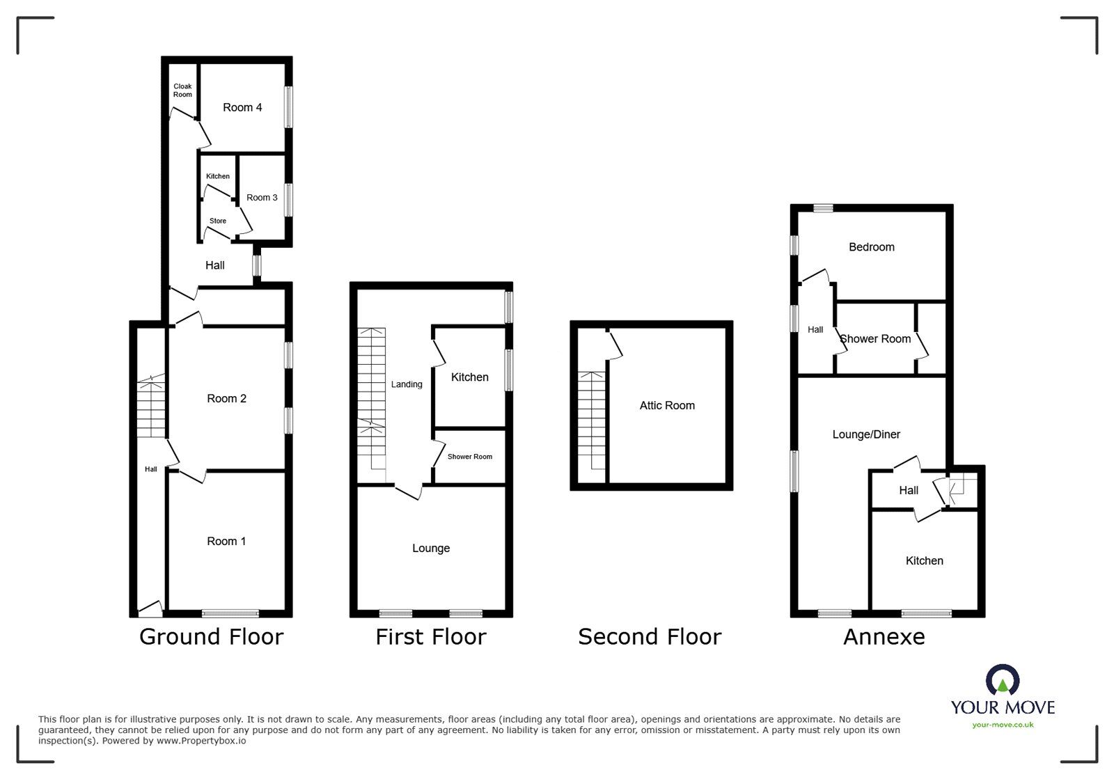 Floorplan of 5 bedroom Semi Detached House for sale, Uttoxeter Road, Meir, Staffordshire, ST3