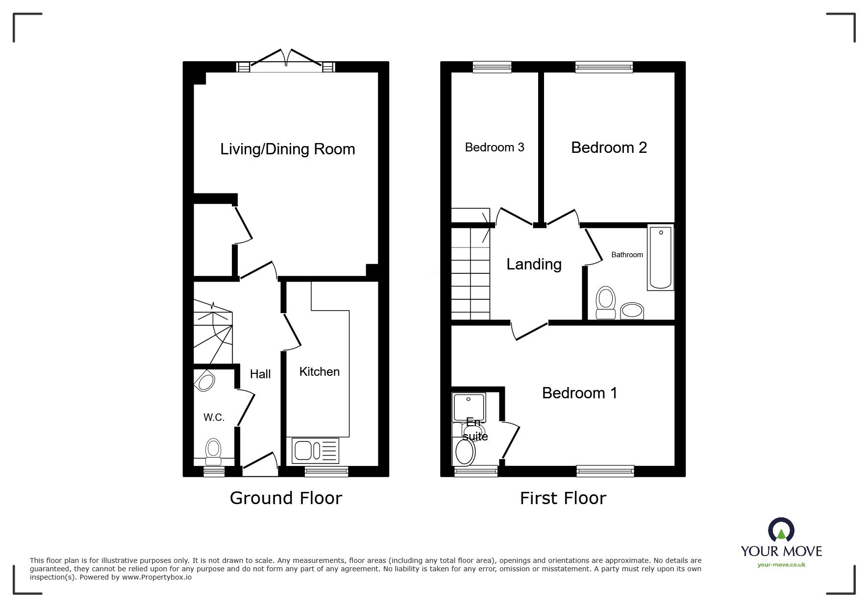 Floorplan of 3 bedroom Semi Detached House for sale, Ackton Close, Stoke-on-Trent, Staffordshire, ST3