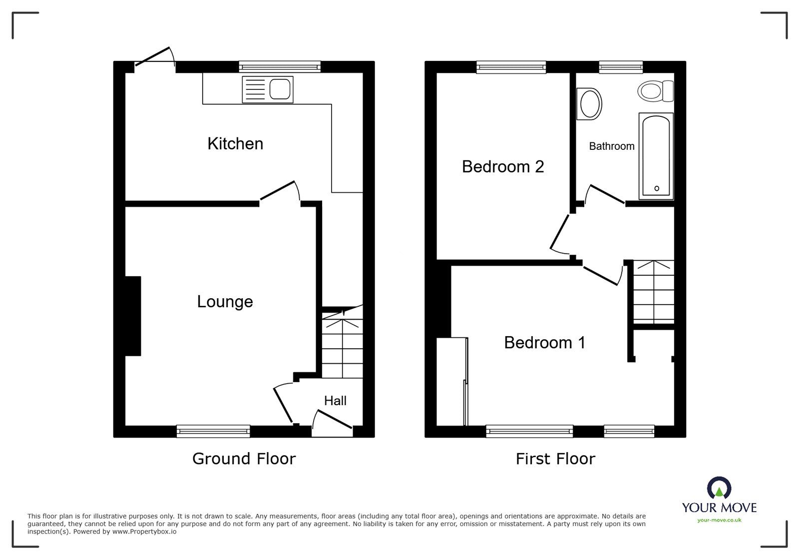 Floorplan of 2 bedroom  House to rent, Vivian Road, Stoke-on-Trent, Staffordshire, ST4