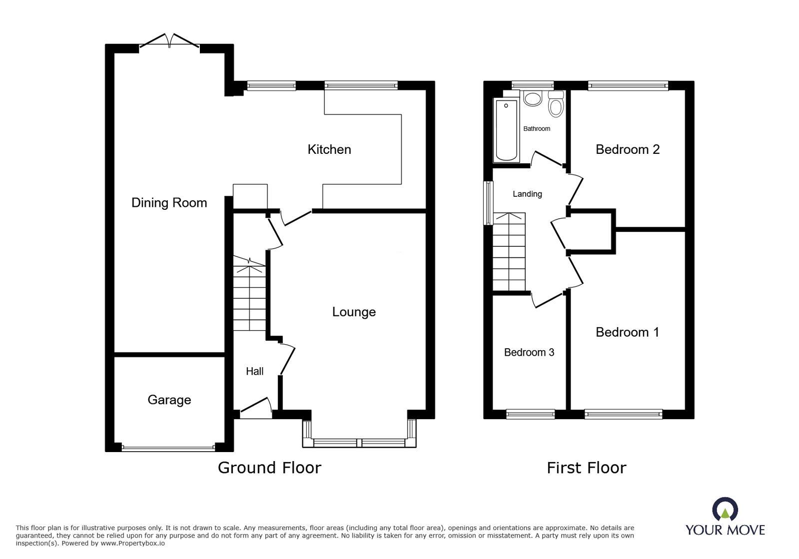 Floorplan of 3 bedroom Detached House for sale, Sorrento Grove, Meir Hay, Staffordshire, ST3