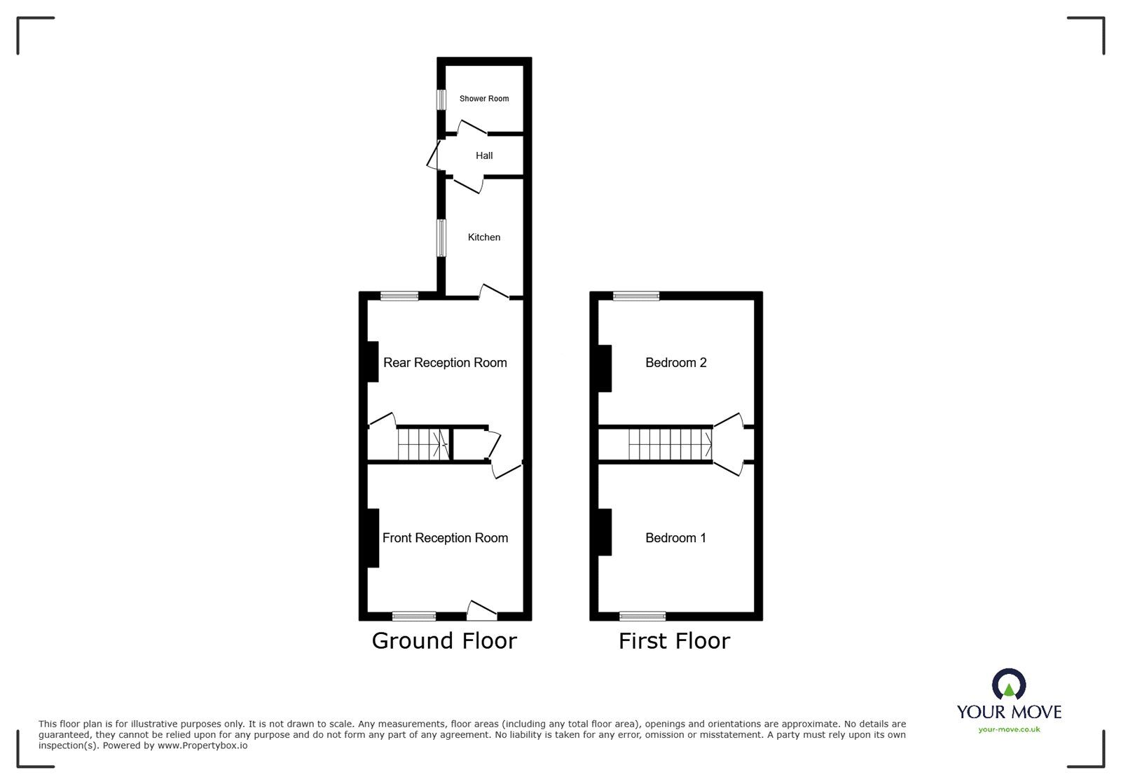 Floorplan of 2 bedroom Mid Terrace House to rent, Meir Road, Stoke-on-Trent, Staffordshire, ST3