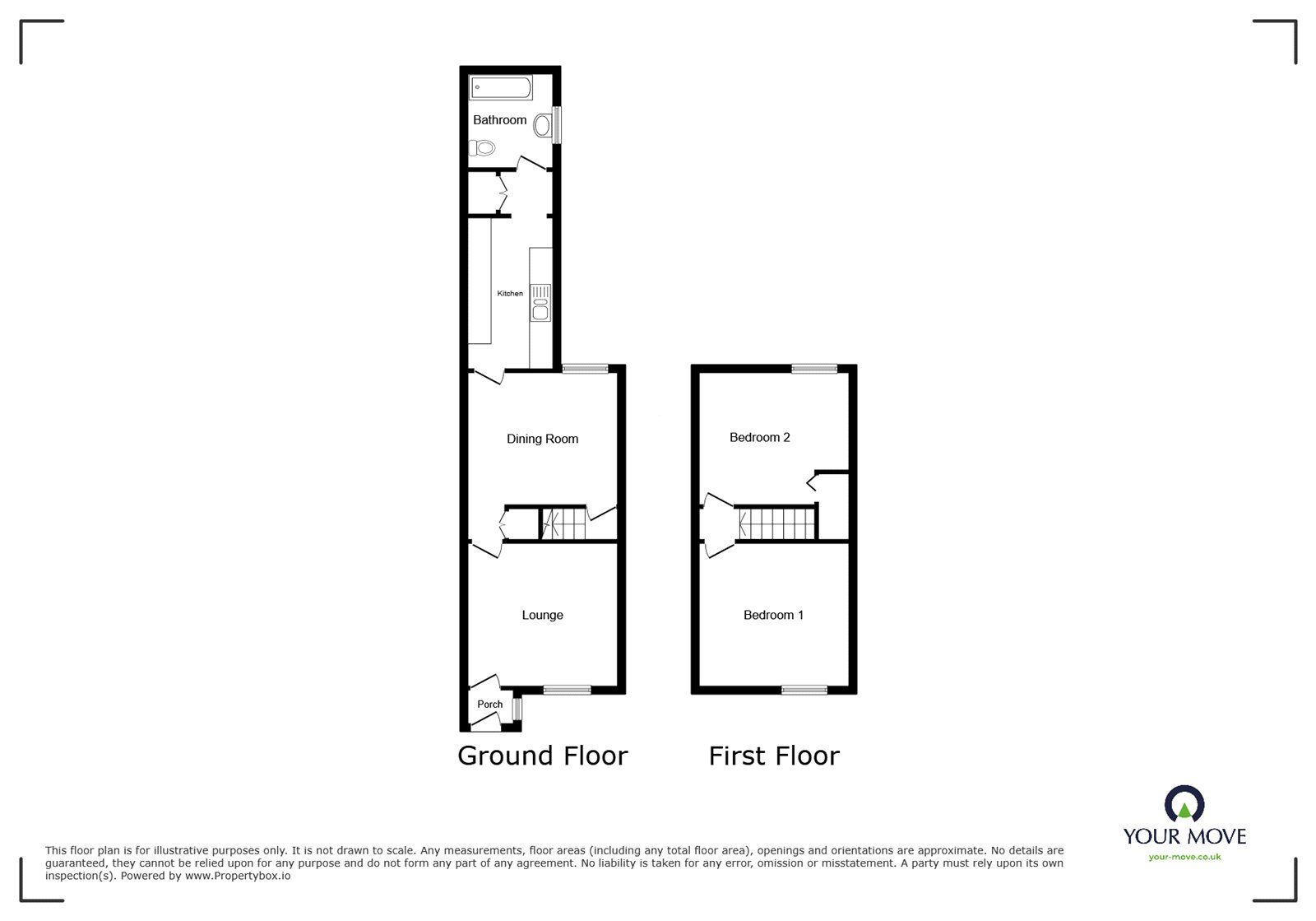 Floorplan of 2 bedroom Mid Terrace House for sale, Wolseley Road, Oakhill, Staffordshire, ST4
