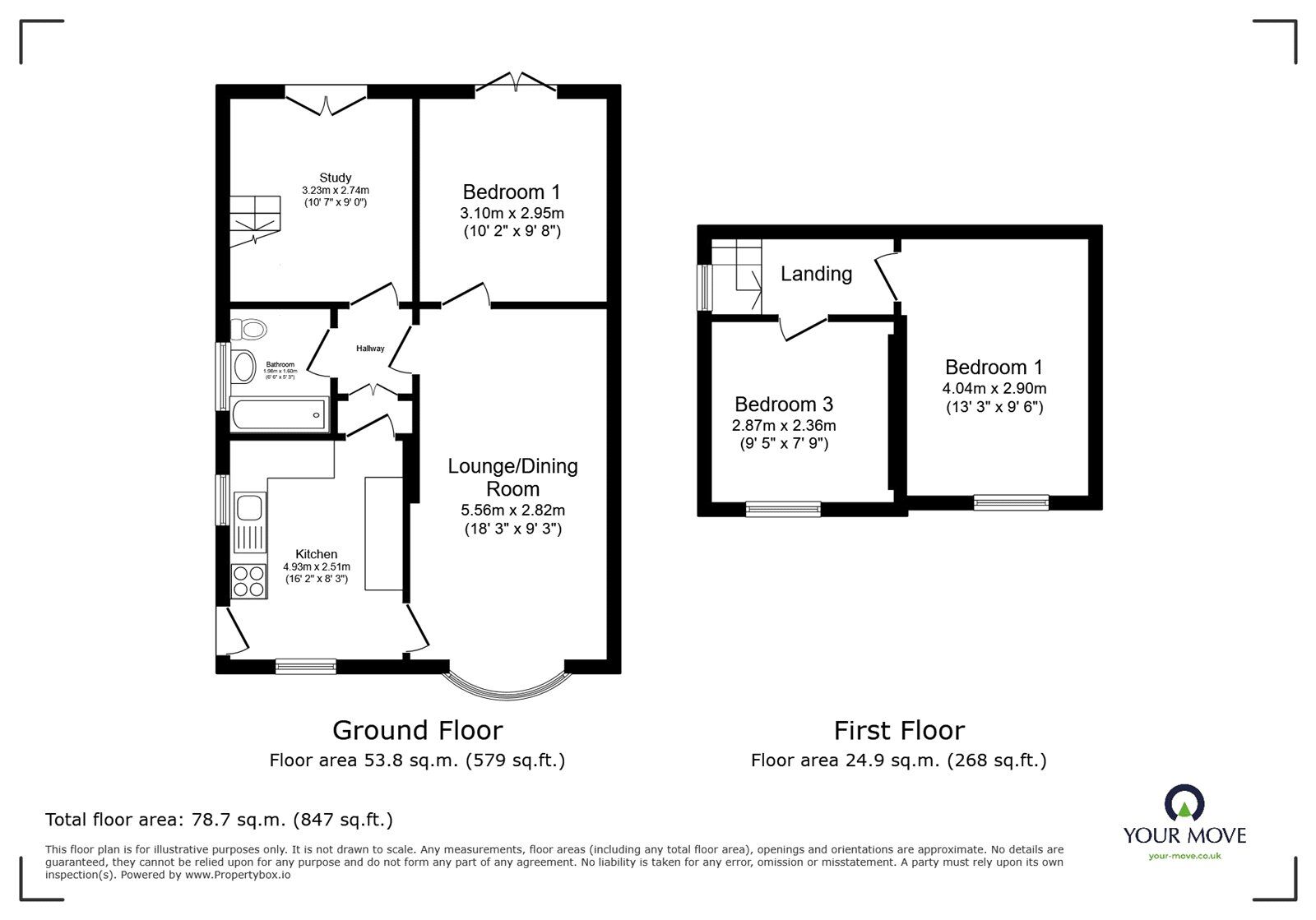 Floorplan of 3 bedroom Semi Detached Bungalow for sale, Longdoles Avenue, Westonfields, Staffordshire, ST3