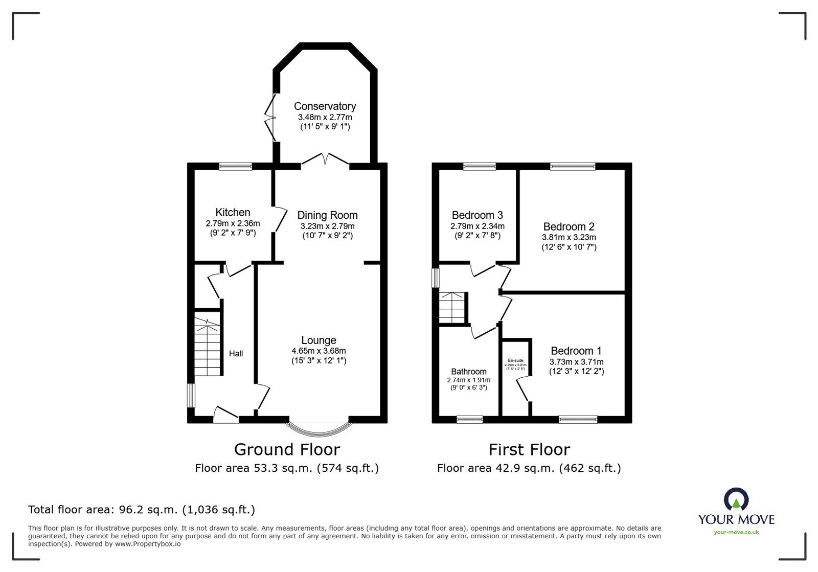 Floorplan of 3 bedroom Semi Detached House to rent, Highfield Drive, Stoke-on-Trent, Staffordshire, ST3