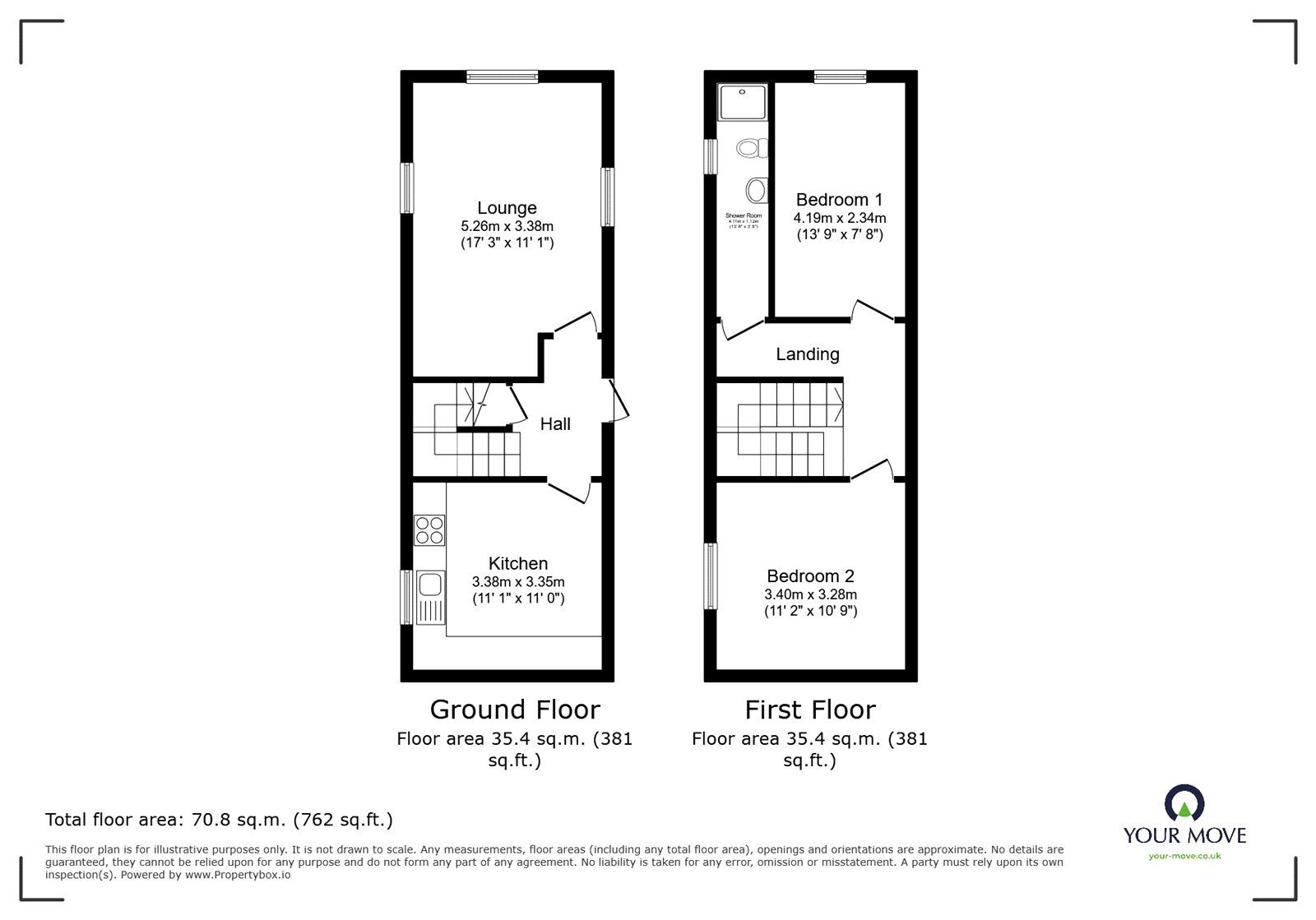 Floorplan of 2 bedroom  House to rent, Bishop Street, Stoke-on-Trent, Staffordshire, ST4
