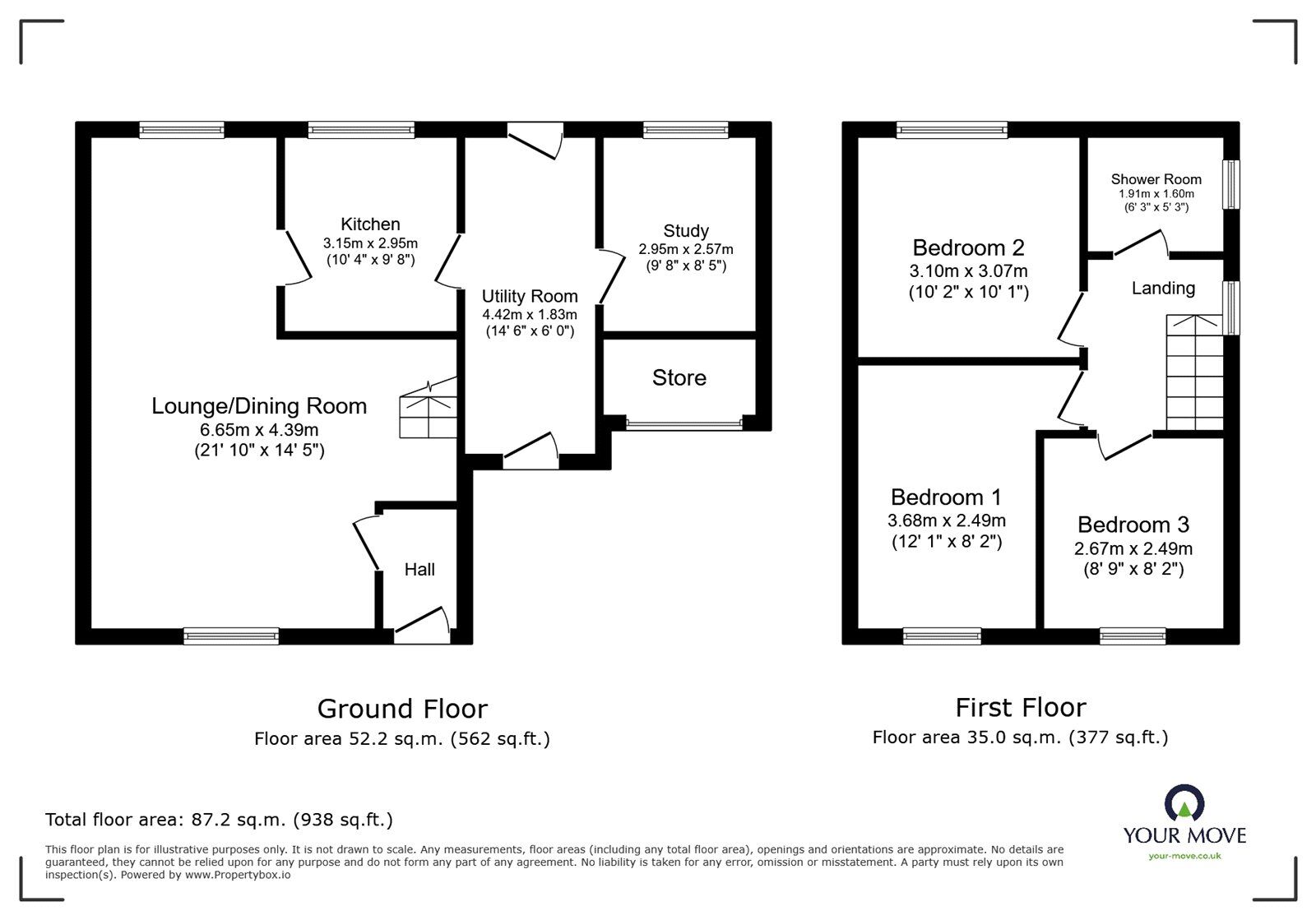 Floorplan of 3 bedroom Semi Detached House for sale, Masefield Road, Blurton, Staffordshire, ST3
