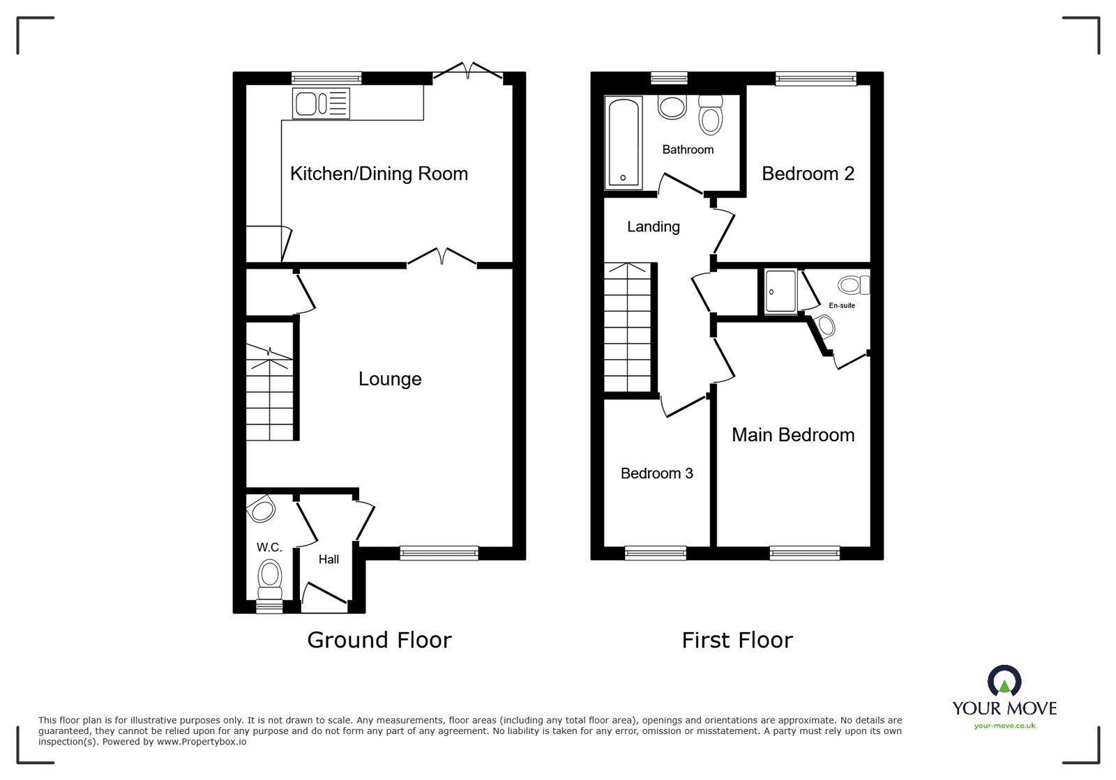 Floorplan of 3 bedroom Semi Detached House for sale, Bridgewood Street, Longton, Staffordshire, ST3