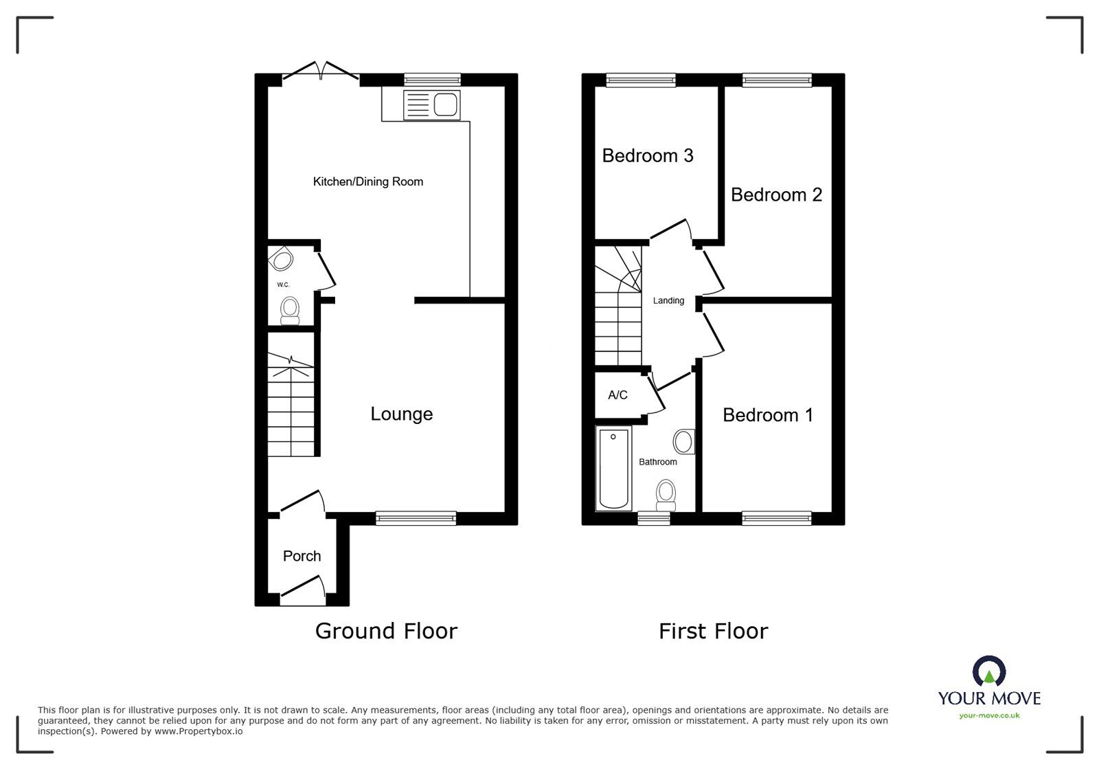 Floorplan of 3 bedroom Mid Terrace House for sale, Goddard Street, Longton, Staffordshire, ST3