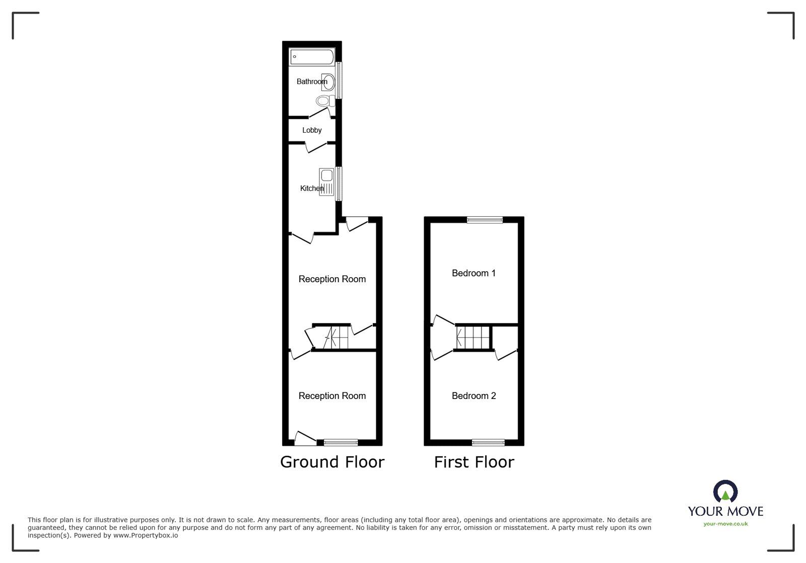 Floorplan of 2 bedroom Mid Terrace House for sale, Masterson Street, Fenton, Staffordshire, ST4