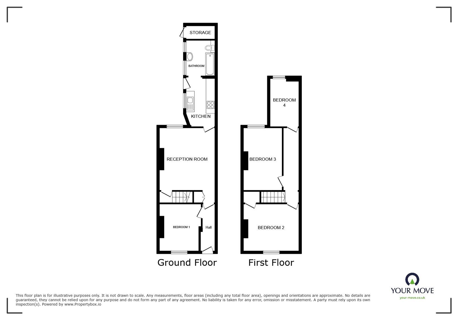 Floorplan of 3 bedroom Mid Terrace House to rent, Boughey Street, Stoke-on-Trent, Staffordshire, ST4