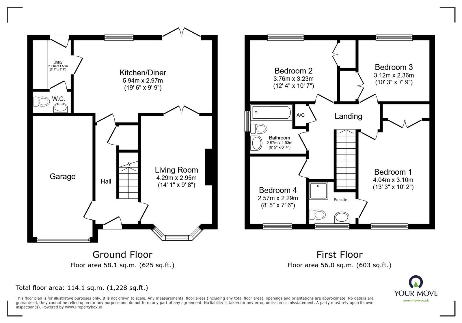 Floorplan of 4 bedroom Detached House for sale, Hampshire Crescent, Lightwood, Staffordshire, ST3