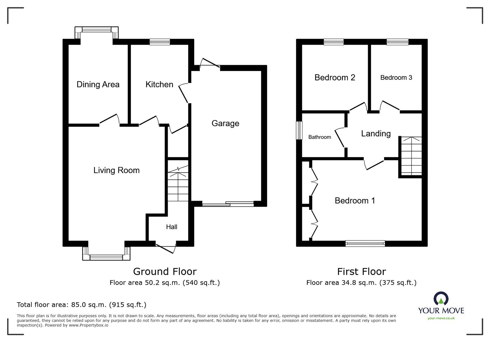 Floorplan of 3 bedroom Link Detached House for sale, Pacific Road, Stoke-on-Trent, Staffordshire, ST4
