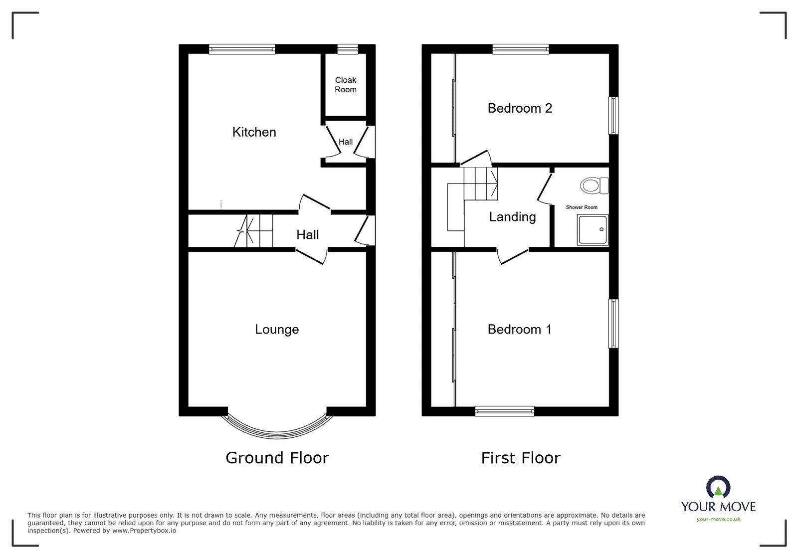 Floorplan of 2 bedroom Semi Detached House to rent, Priorfield Close, Longton, Stoke-On-Trent, ST3