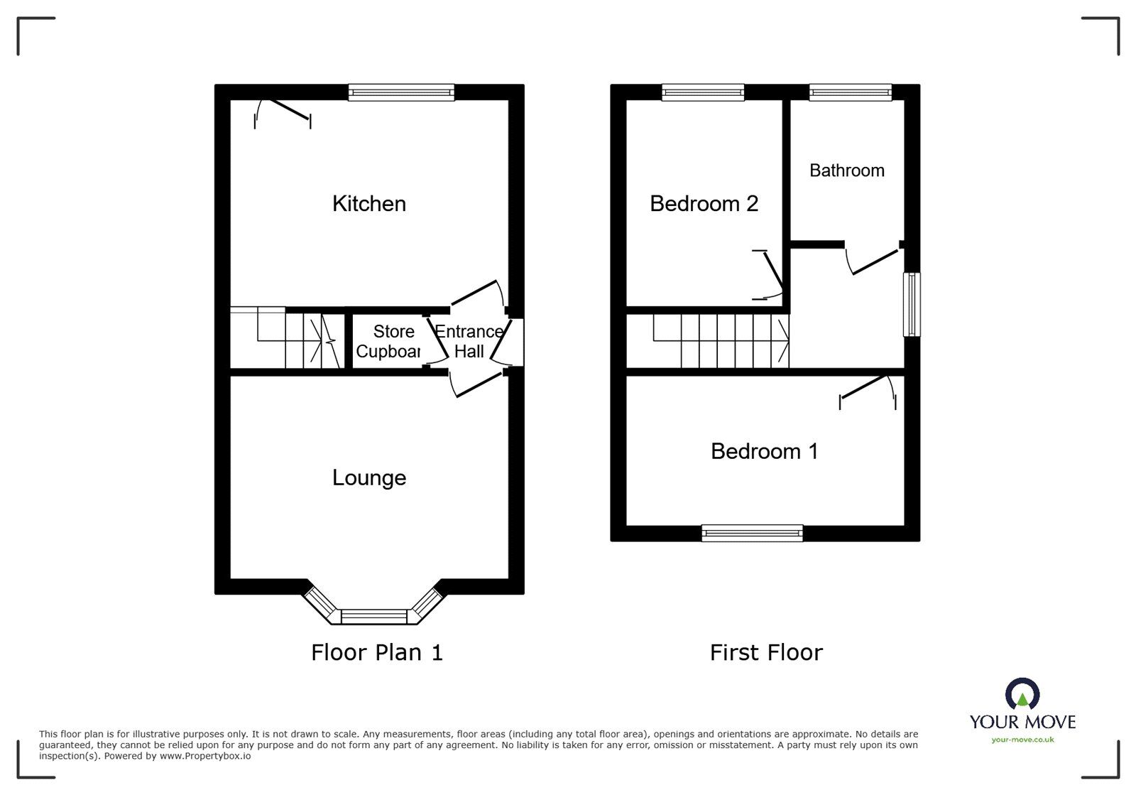 Floorplan of 2 bedroom Semi Detached House for sale, Menai Grove, Longton, Staffordshire, ST3