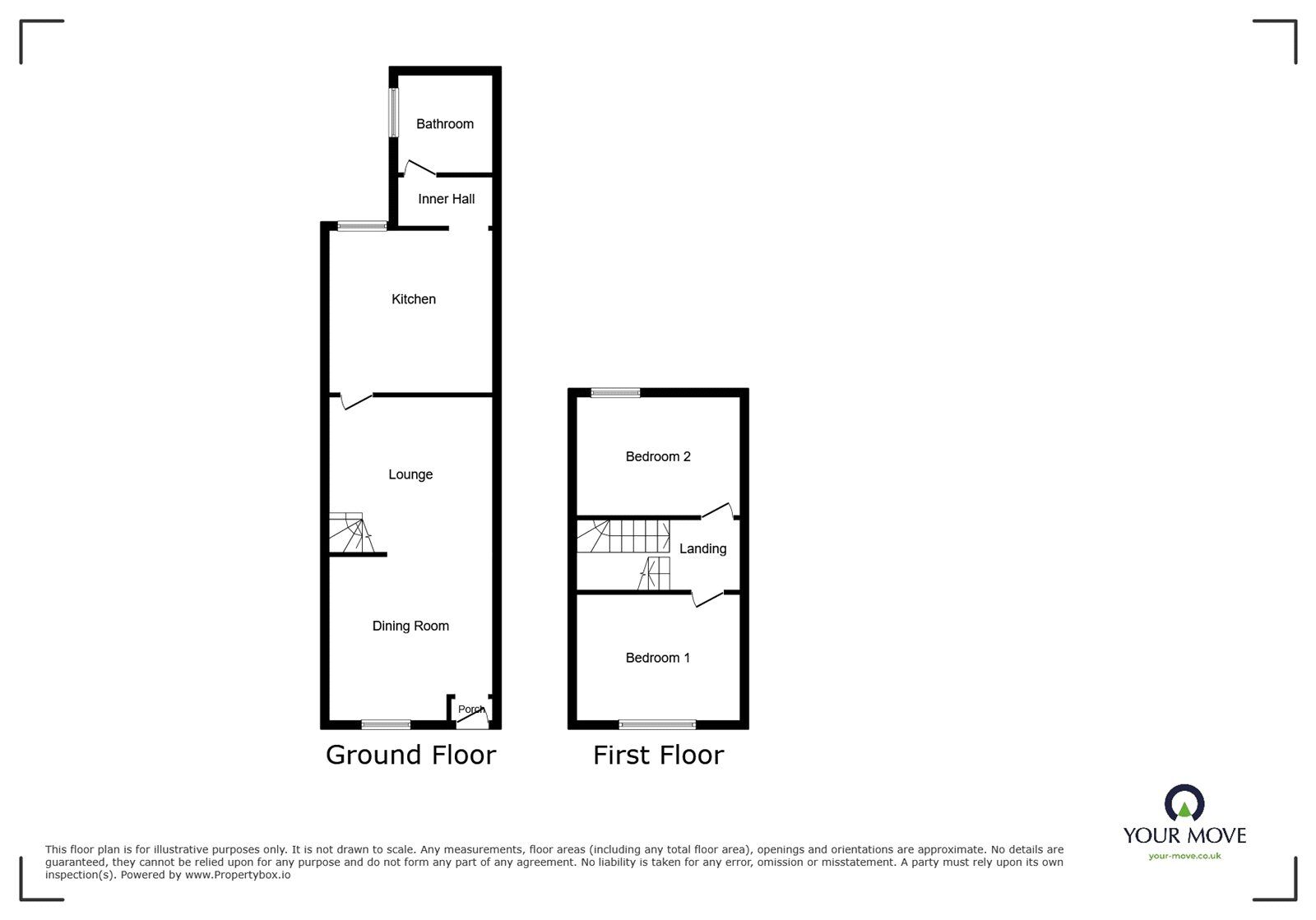 Floorplan of 2 bedroom Mid Terrace House for sale, Edgefield Road, Longton, Staffordshire, ST3