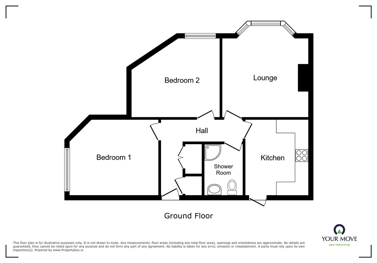 Floorplan of 2 bedroom Flat for sale, Broadway, Meir, Staffordshire, ST3