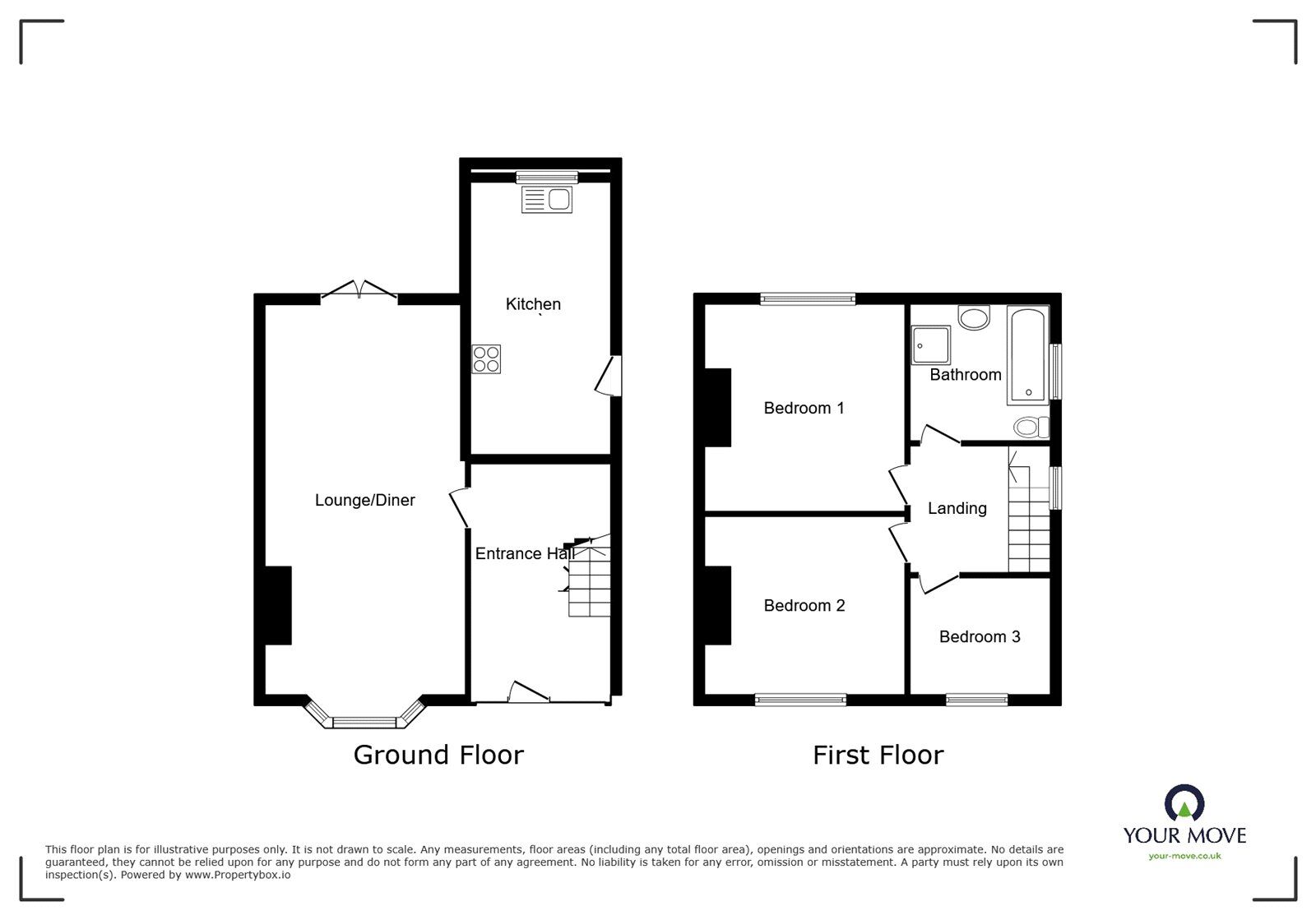 Floorplan of 3 bedroom Semi Detached House for sale, Blurton Road, Blurton, Staffordshire, ST3