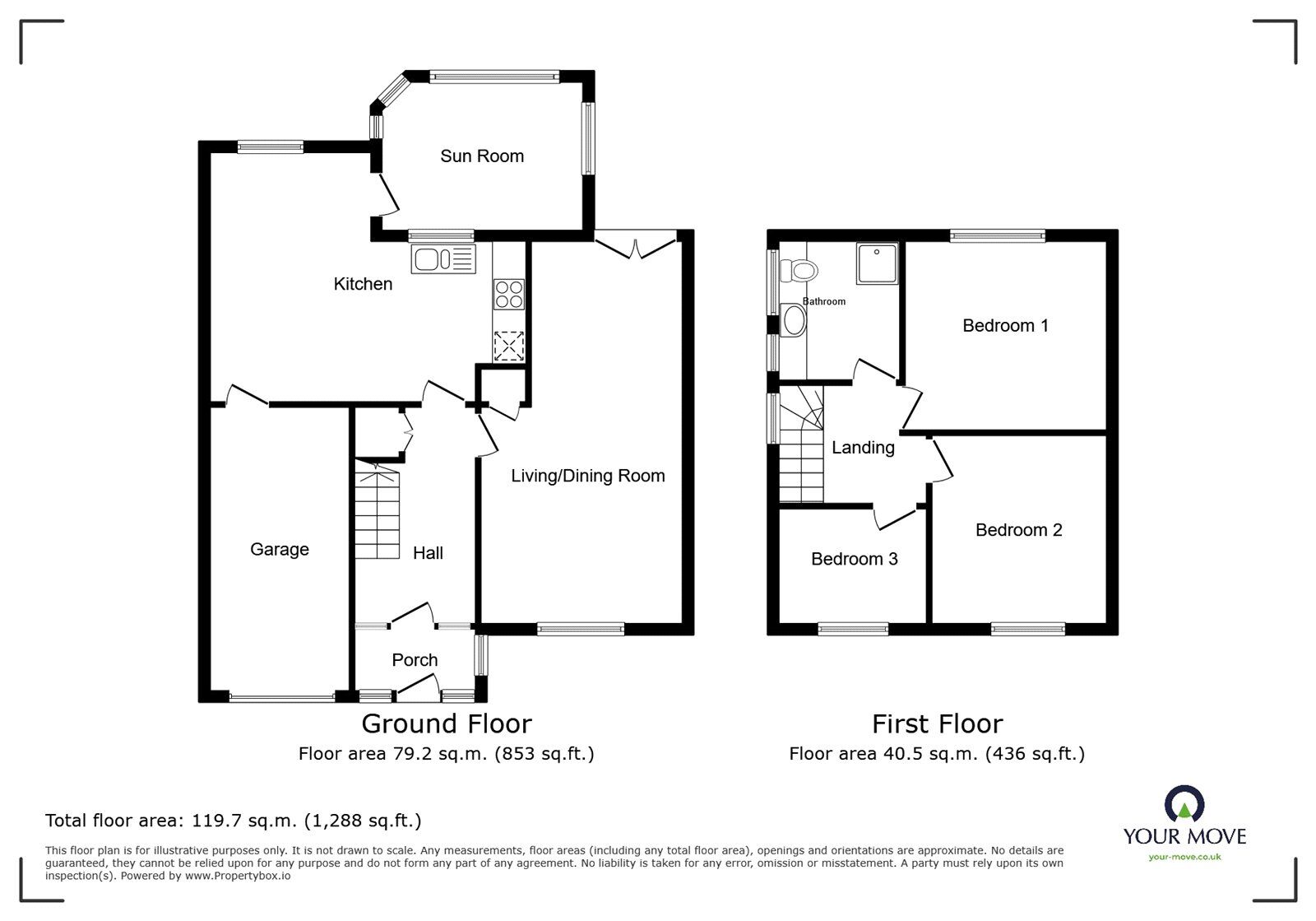 Floorplan of 3 bedroom Detached House for sale, Grindley Lane, Meir Heath, Staffordshire, ST3