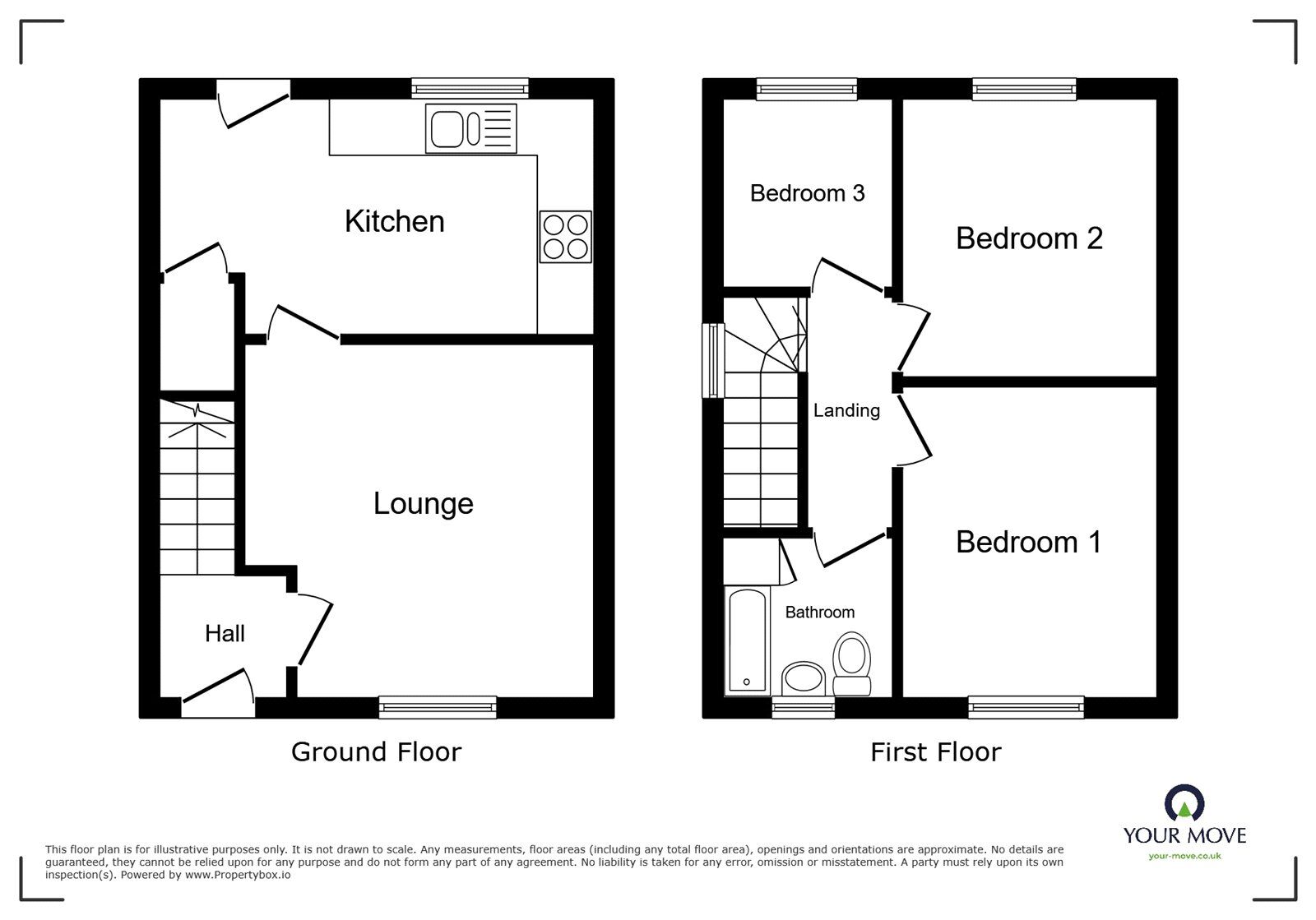 Floorplan of 3 bedroom Semi Detached House to rent, Woodhead Road, Stoke-on-Trent, Staffordshire, ST2