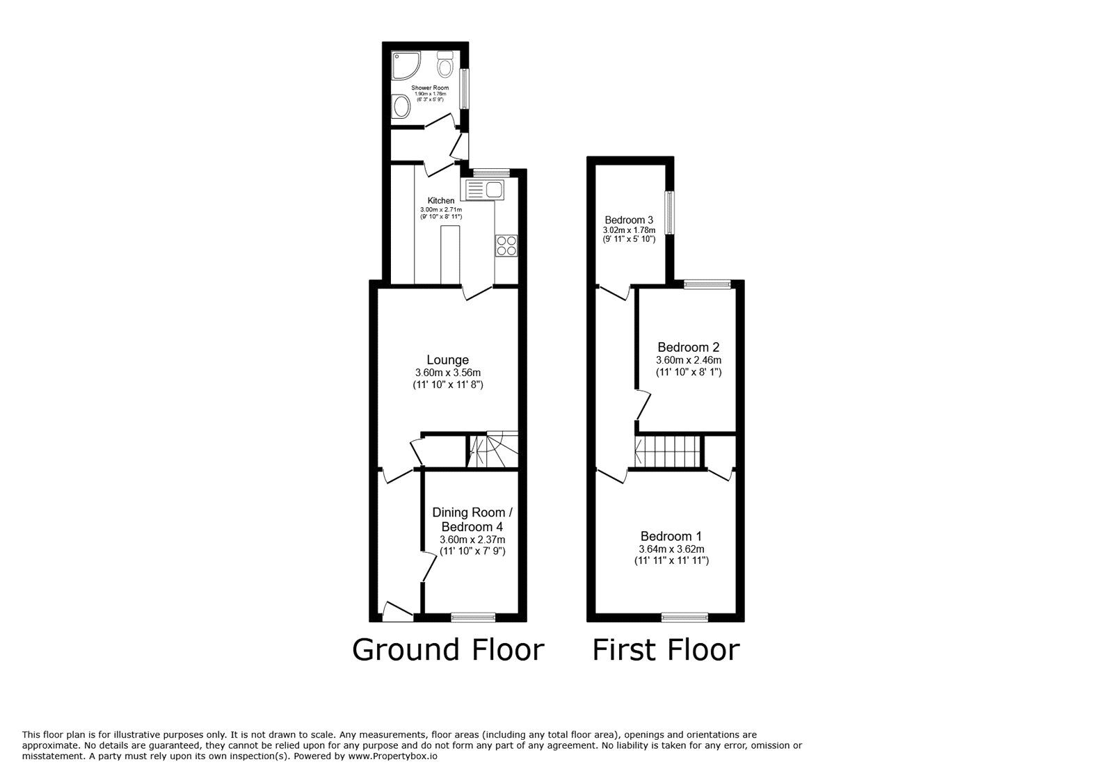 Floorplan of 3 bedroom Mid Terrace House to rent, Eversley Road, Stoke-on-Trent, Staffordshire, ST3