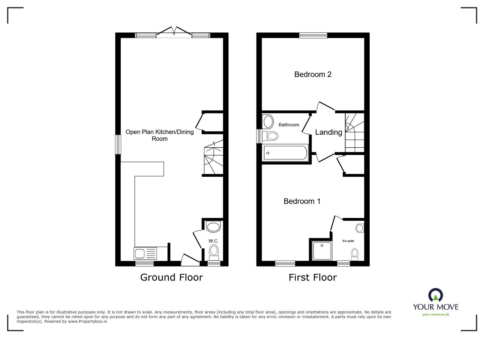 Floorplan of 2 bedroom Semi Detached House for sale, St. Peters Way, Stoke-on-Trent, Staffordshire, ST4