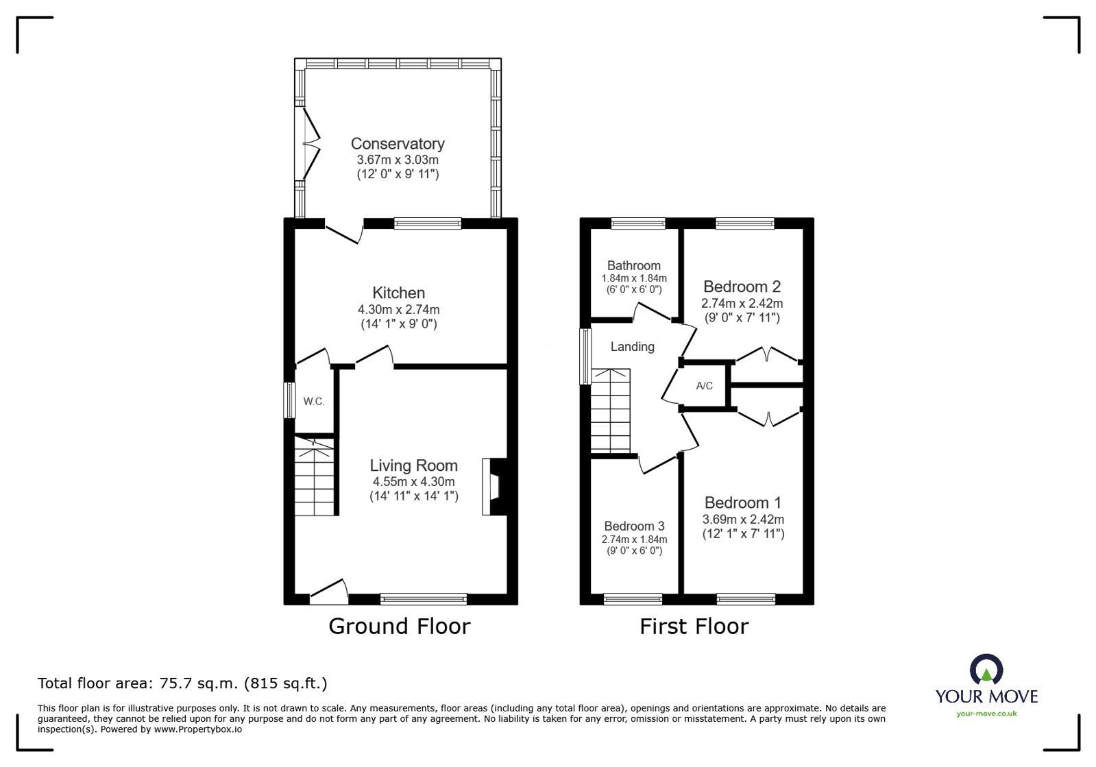 Floorplan of 3 bedroom Detached House for sale, Rimini Close, Meir Hay, Staffordshire, ST3