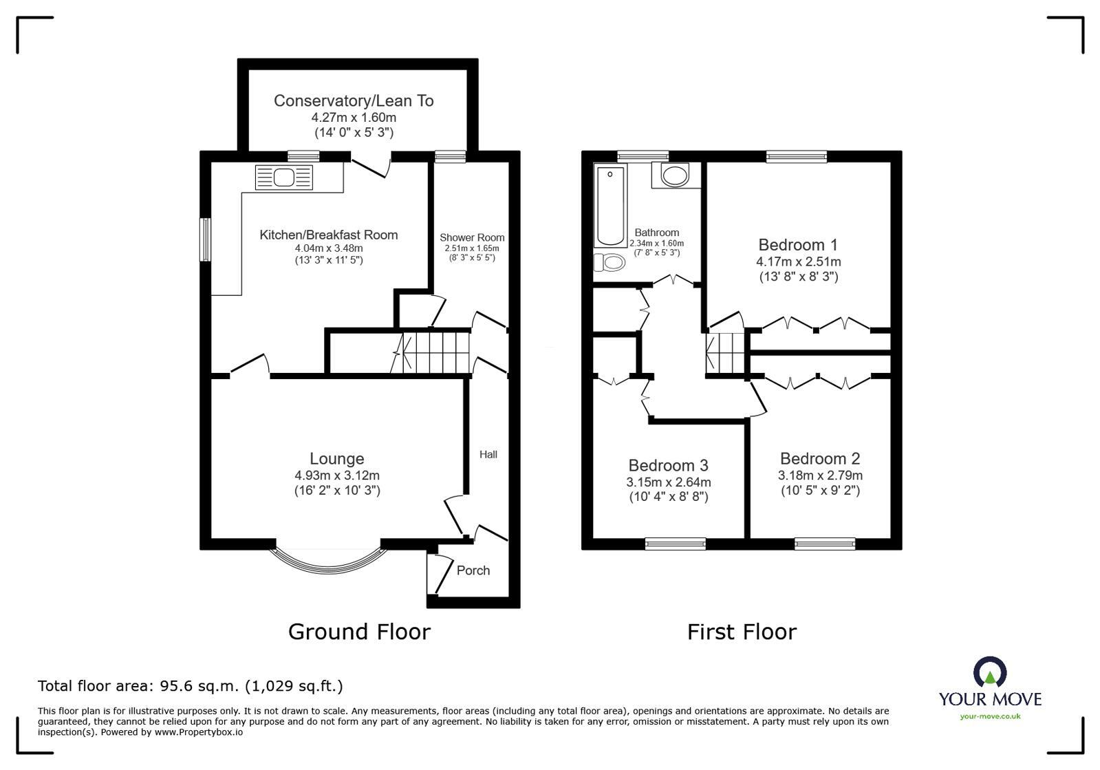 Floorplan of 3 bedroom Semi Detached House to rent, Winchester Avenue, Stoke-on-Trent, Staffordshire, ST2