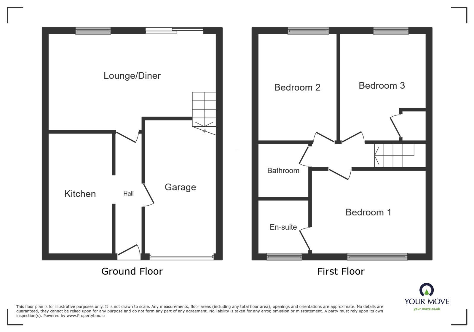 Floorplan of 3 bedroom Semi Detached House for sale, Menai Grove, Longton, Staffordshire, ST3