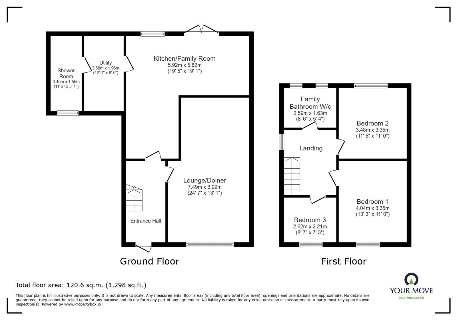 Floorplan of 3 bedroom Semi Detached House for sale, Toll Bar Road, Werrington, Staffordshire, ST9