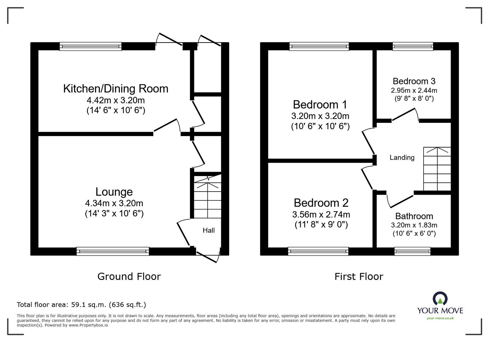 Floorplan of 3 bedroom House to rent, Orme Road, Newcastle, Staffordshire, ST5