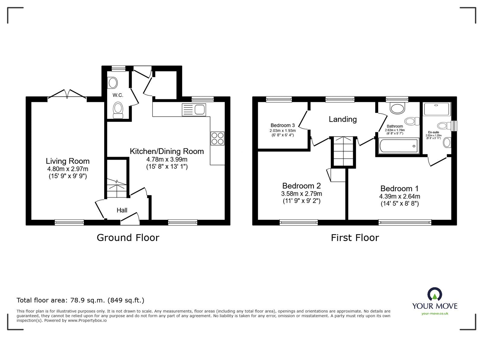 Floorplan of 3 bedroom Detached House for sale, Brookwood Drive, Meir, Staffordshire, ST3