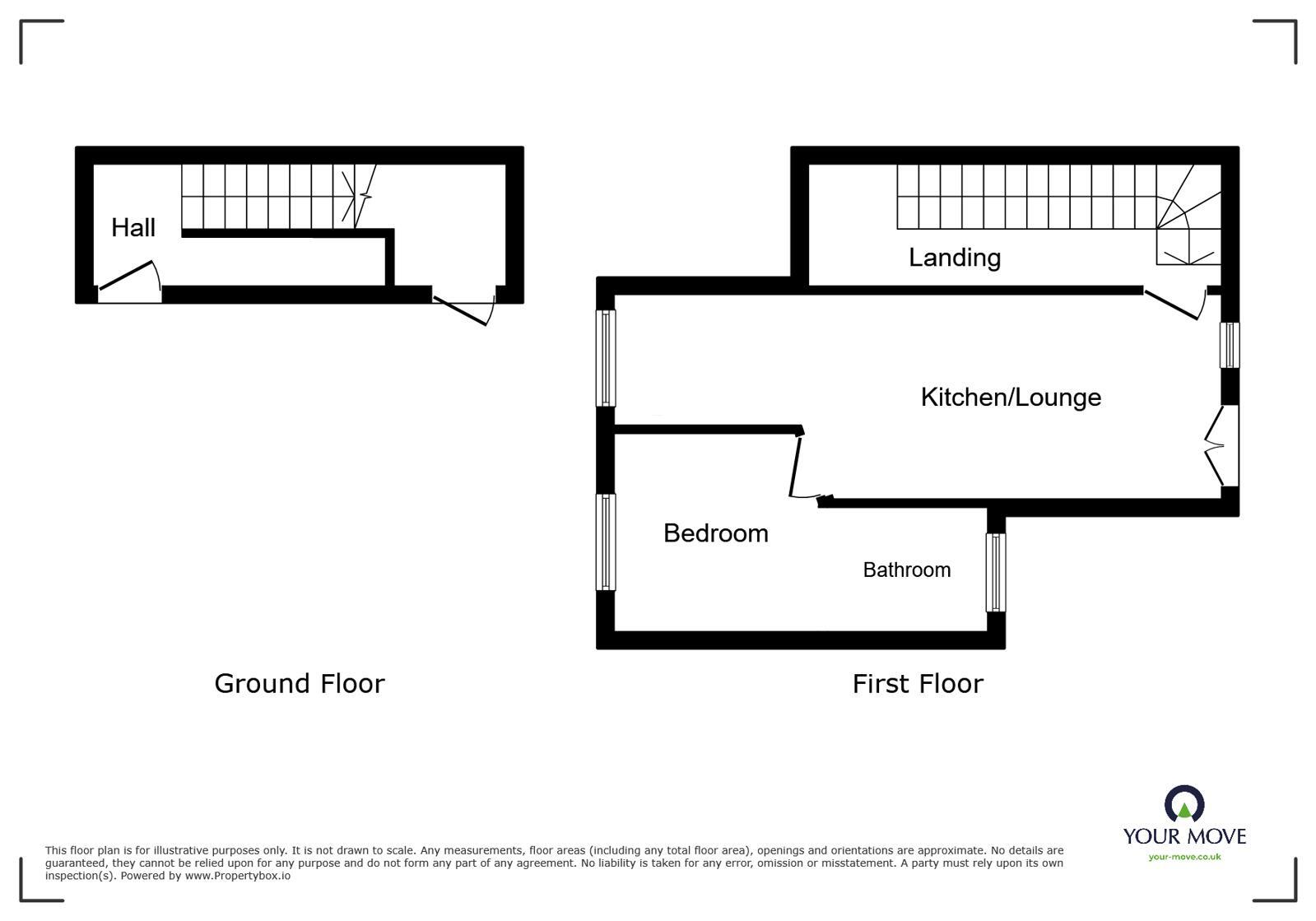 Floorplan of 1 bedroom Flat to rent, Millbrook Gardens, Blythe Bridge, Staffordshire, ST11