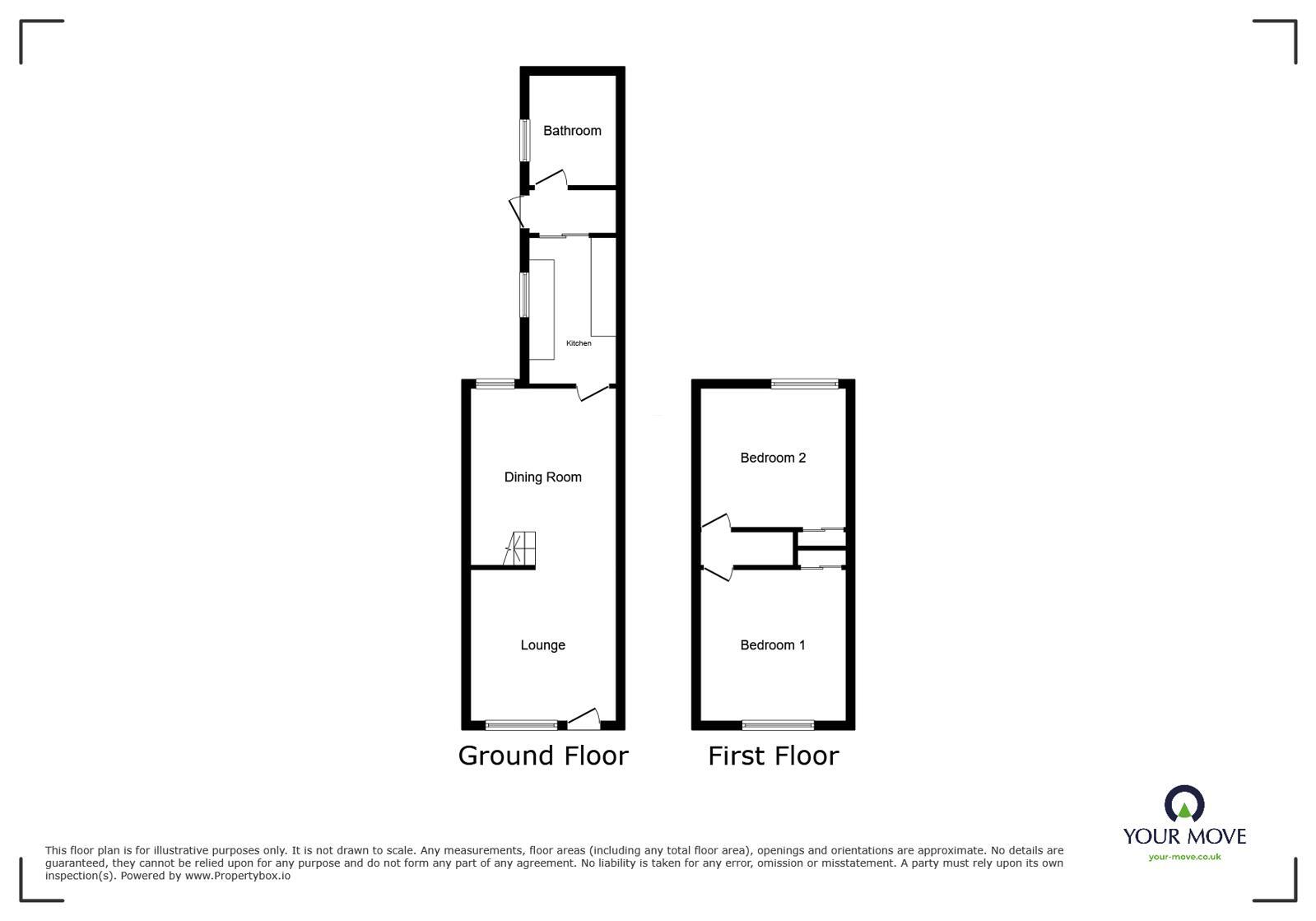 Floorplan of 2 bedroom Mid Terrace House for sale, Oldfield Street, Fenton, Staffordshire, ST4