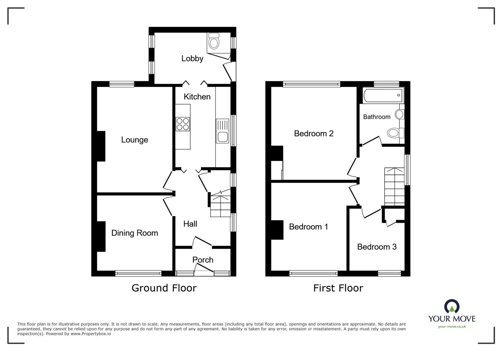 Floorplan of 3 bedroom Semi Detached House for sale, Louise Drive, Blurton, Staffordshire, ST3