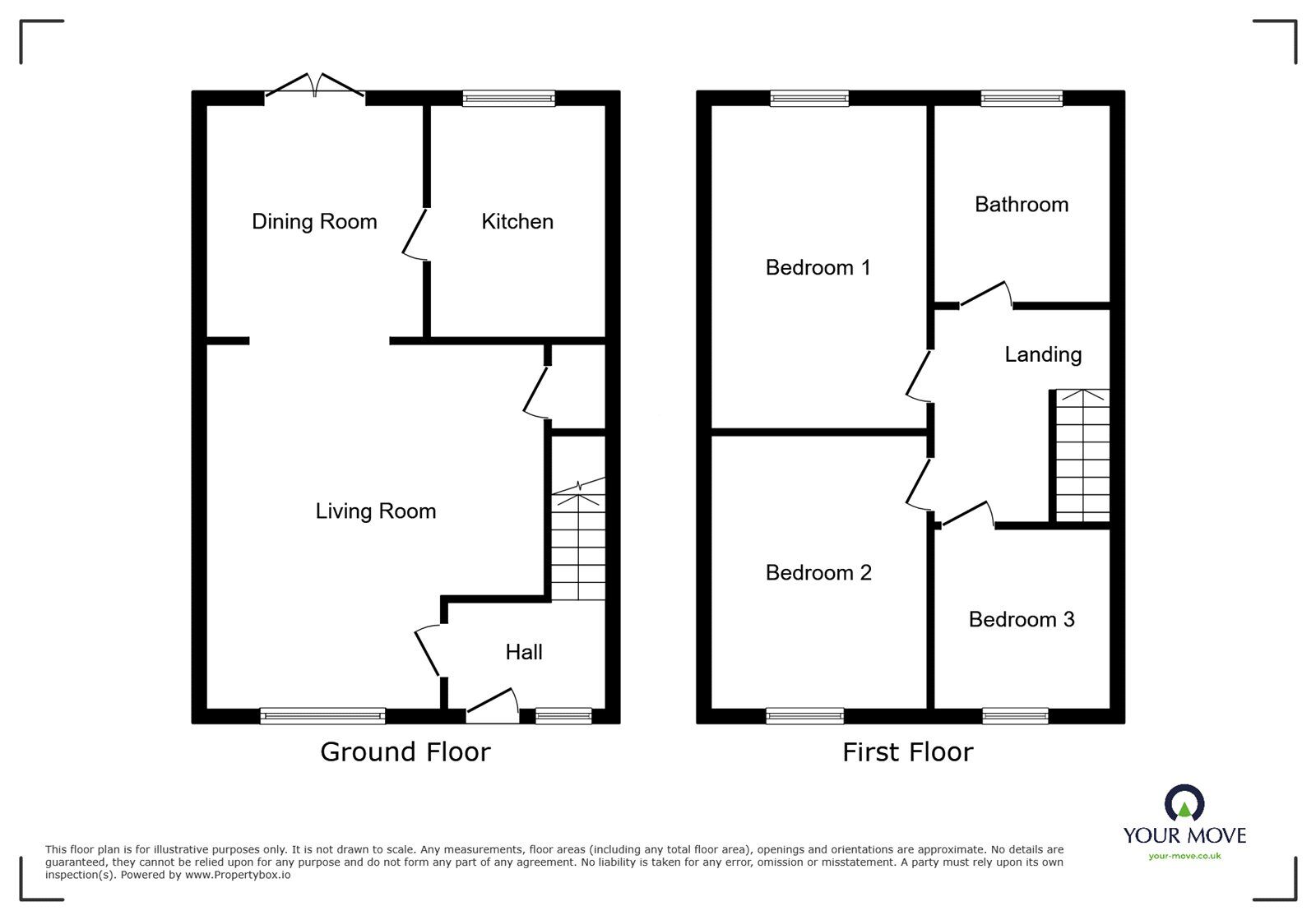 Floorplan of 3 bedroom Mid Terrace House for sale, Arbourfield Drive, Eaton Park, Staffordshire, ST2