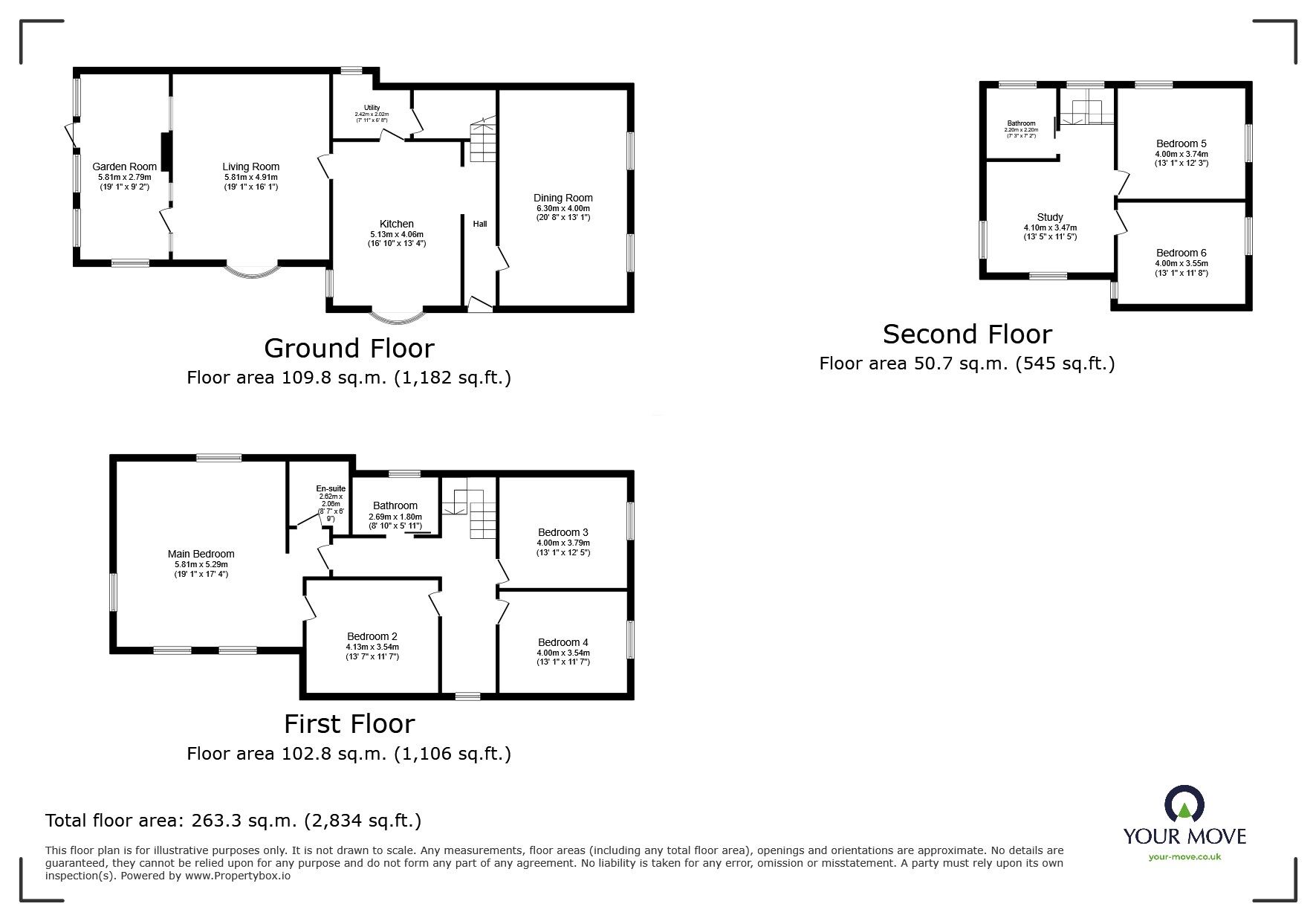 Floorplan of 6 bedroom Link Detached House for sale, High Street, Kegworth, Leicestershire, DE74