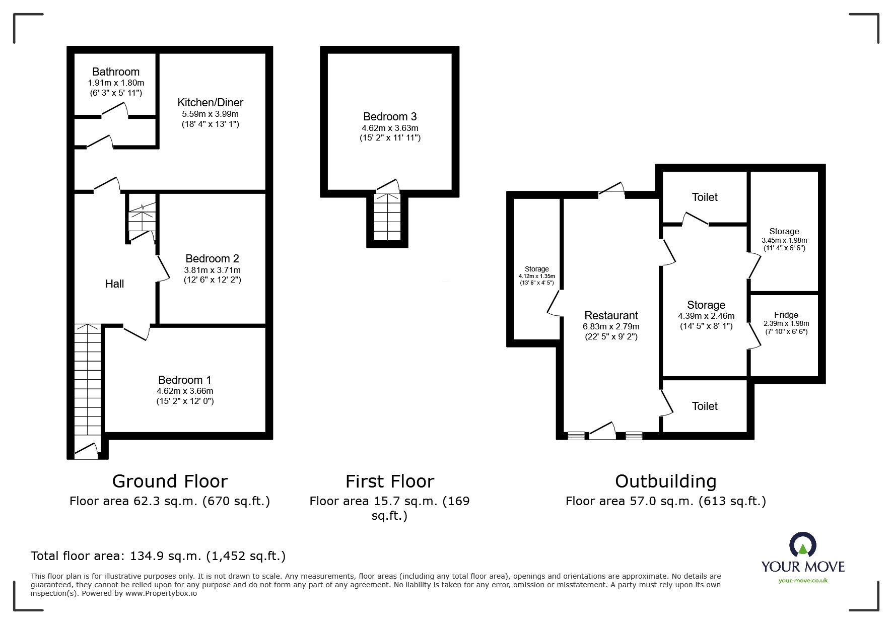 Floorplan of 3 bedroom Detached House for sale, Clarence Street, Loughborough, Leicestershire, LE11