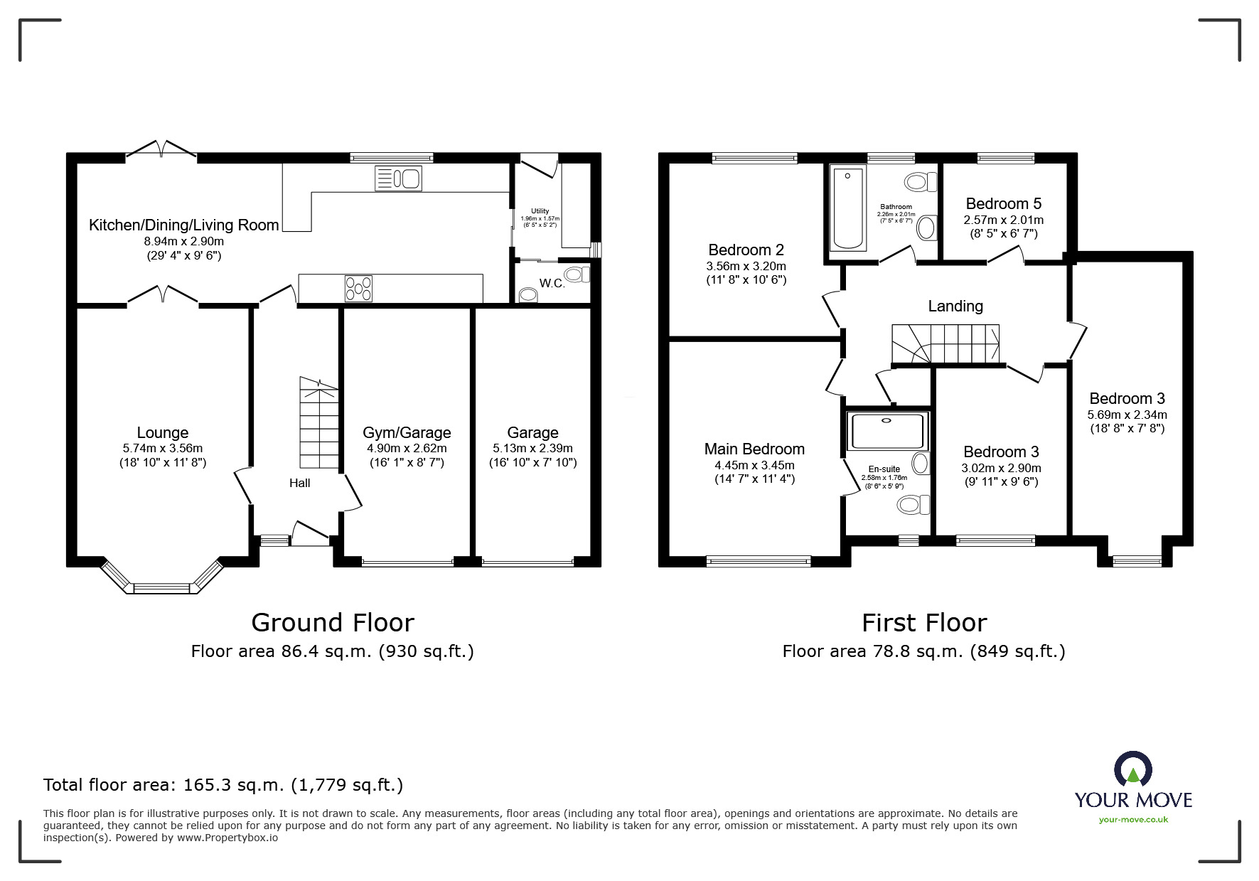 Floorplan of 5 bedroom Detached House for sale, Fishpond Way, Loughborough, Leicestershire, LE11
