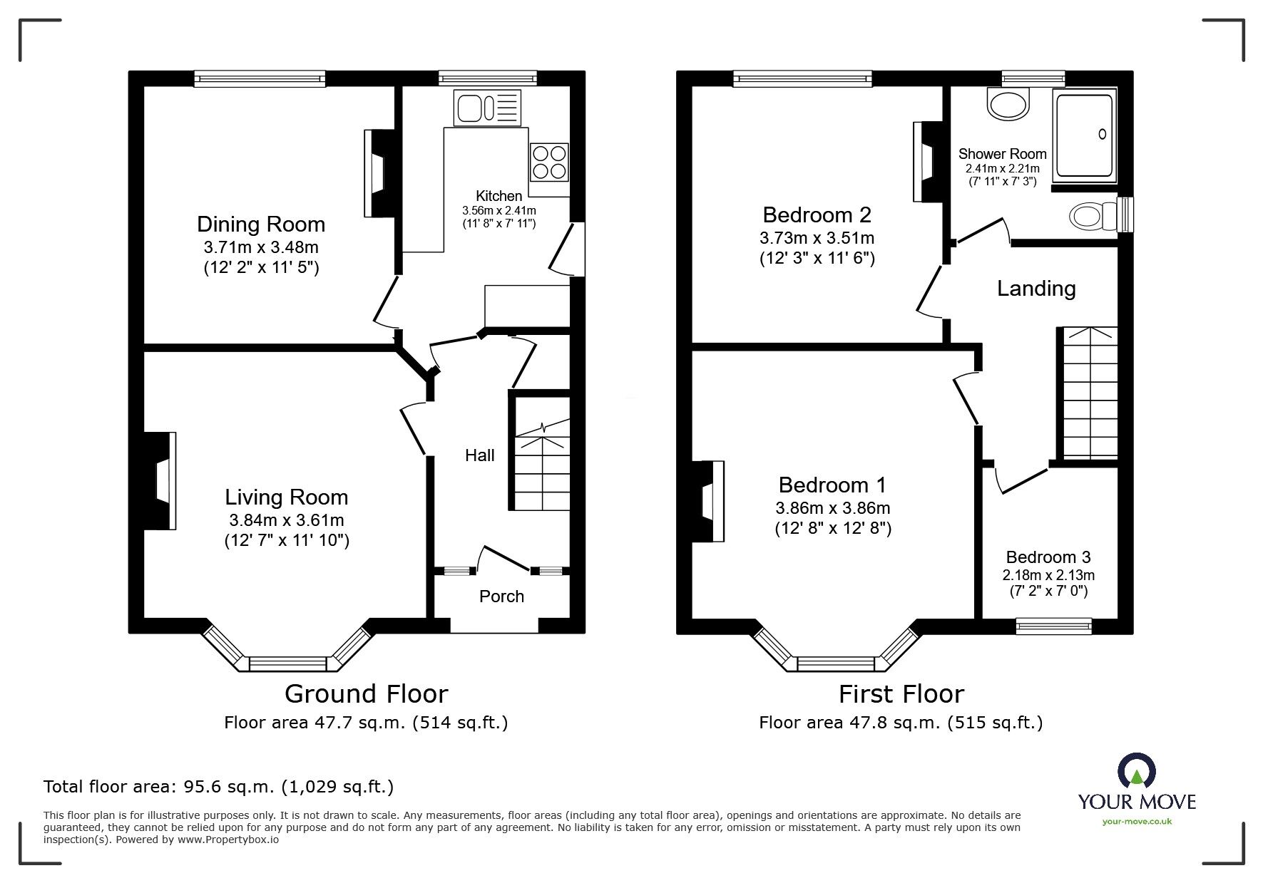 Floorplan of 3 bedroom Semi Detached House for sale, Holmfield Avenue, Loughborough, Leicestershire, LE11