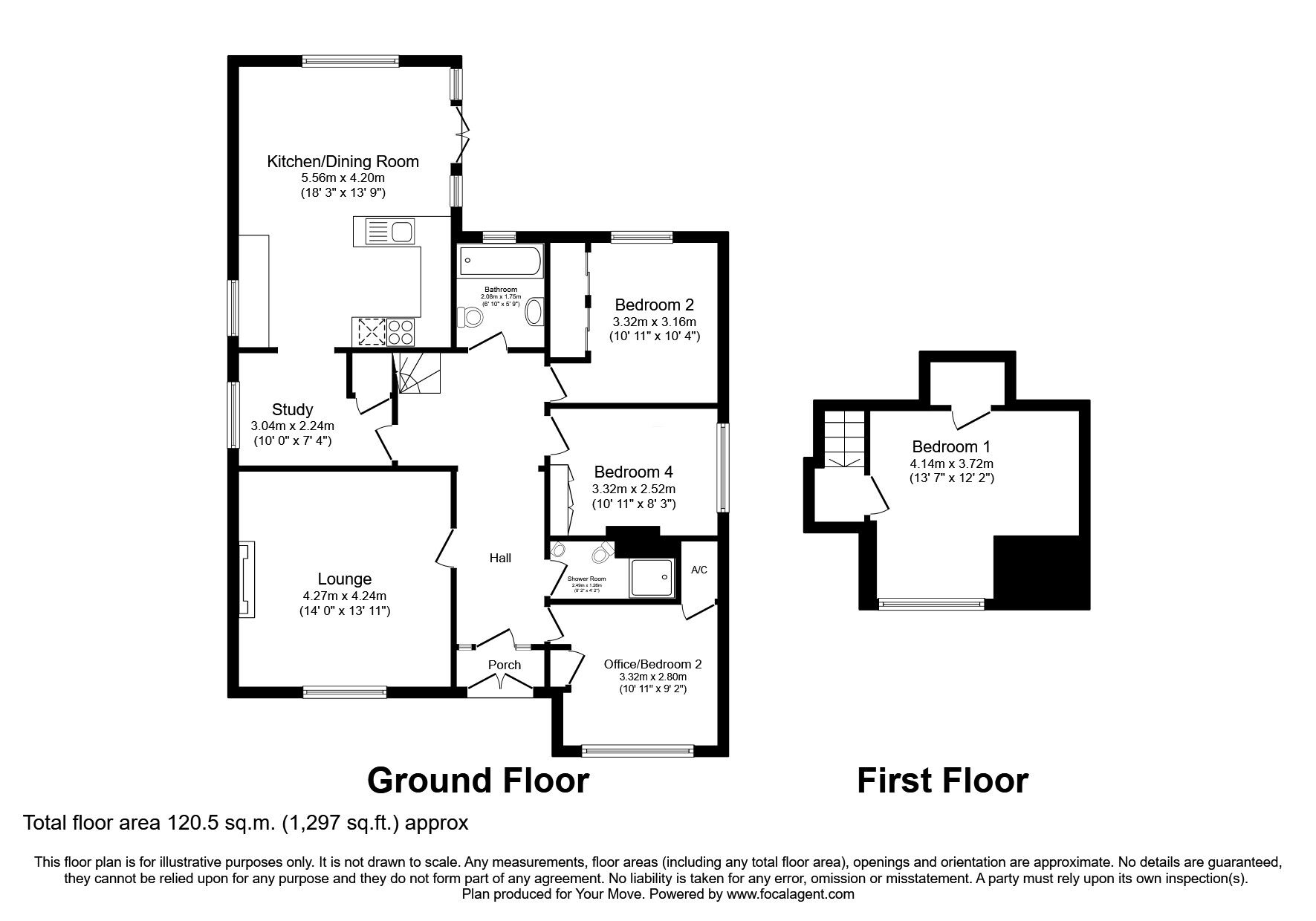Floorplan of 4 bedroom Detached House for sale, Park Rise, Shepshed, Leicestershire, LE12