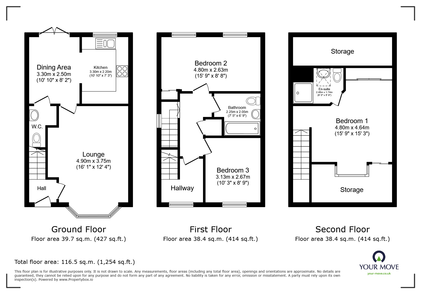 Floorplan of 3 bedroom Semi Detached House for sale, Marigold Lane, Mountsorrel, Leicestershire, LE12